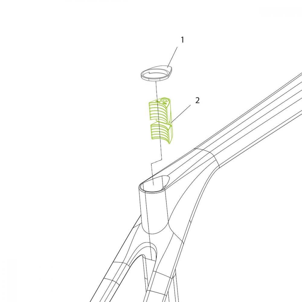 Merida Sattelstütze Merida Sattelstützklemme mit Abdeckung Ø 27,2 mm Schwarz - sichere, ze
