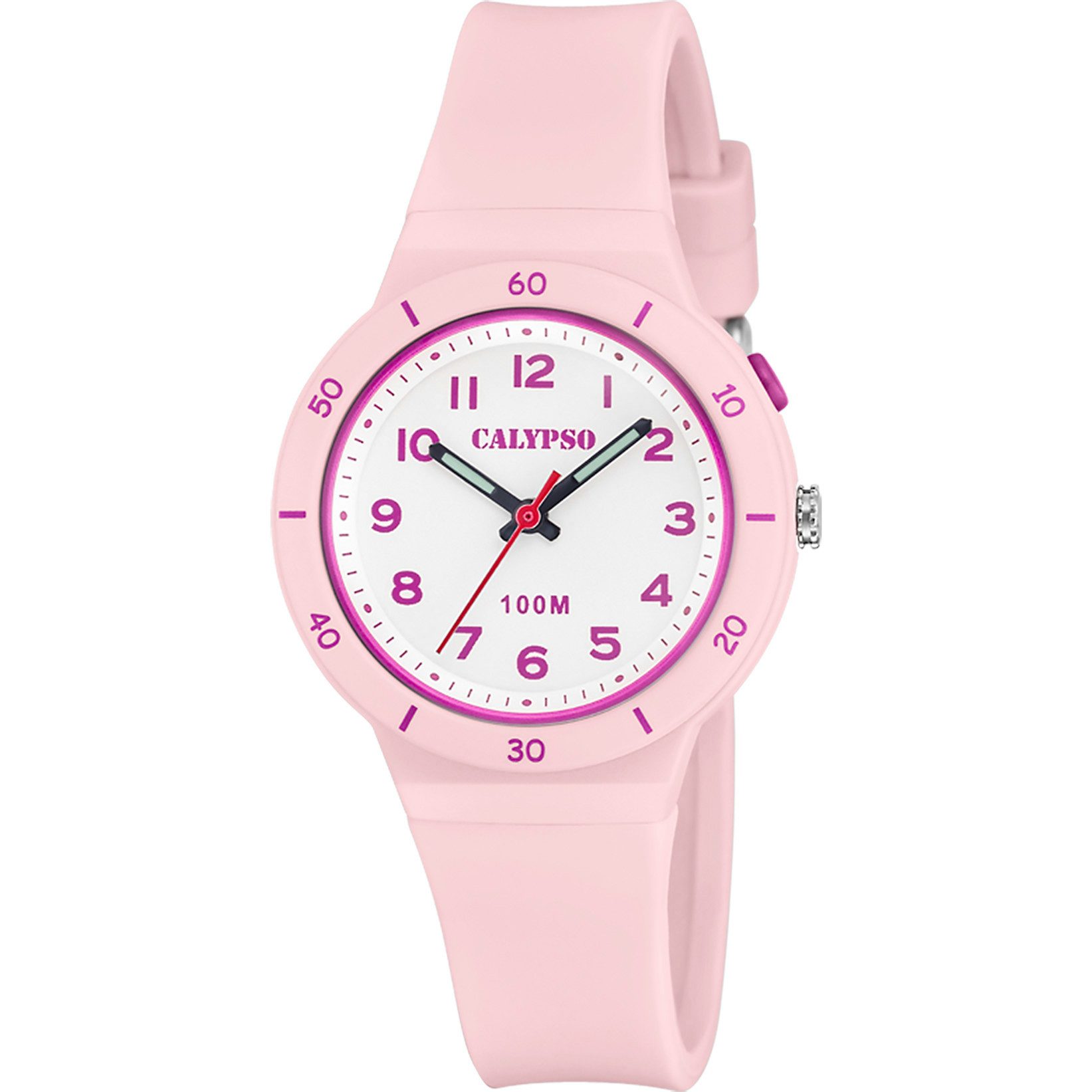Quarzuhr Sweet Time Uhr K5848/1, Rosa, Silikonband, 33 mm – Sportliche