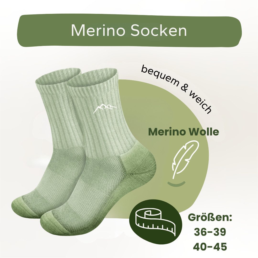 Gipfelgaudi Wandersocken Merino Socken, Unisex Socken, Gepolsterte Ferse, schnelltrocknend
