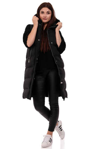 YC Fashion & Style Steppweste »Steppweste mit Kapuze Ärmellos Outdoor Weste Übergangsjacke in sportivem Look« mit Kapuze