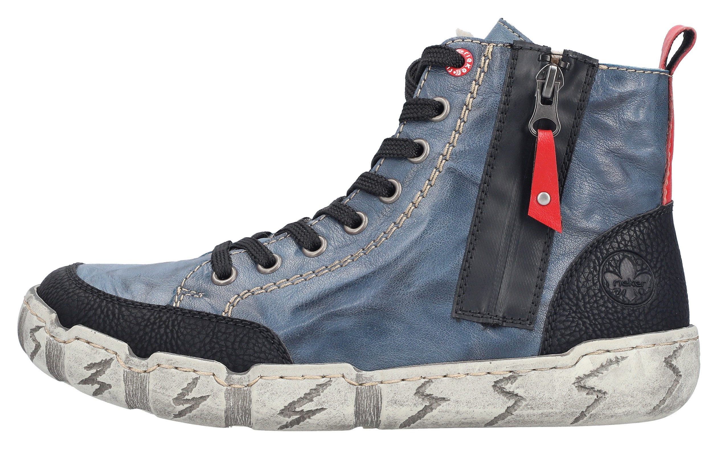 Rieker Winterboots Schnürboots, High Top Sneaker, Stiefelette, mit Anziehlasche