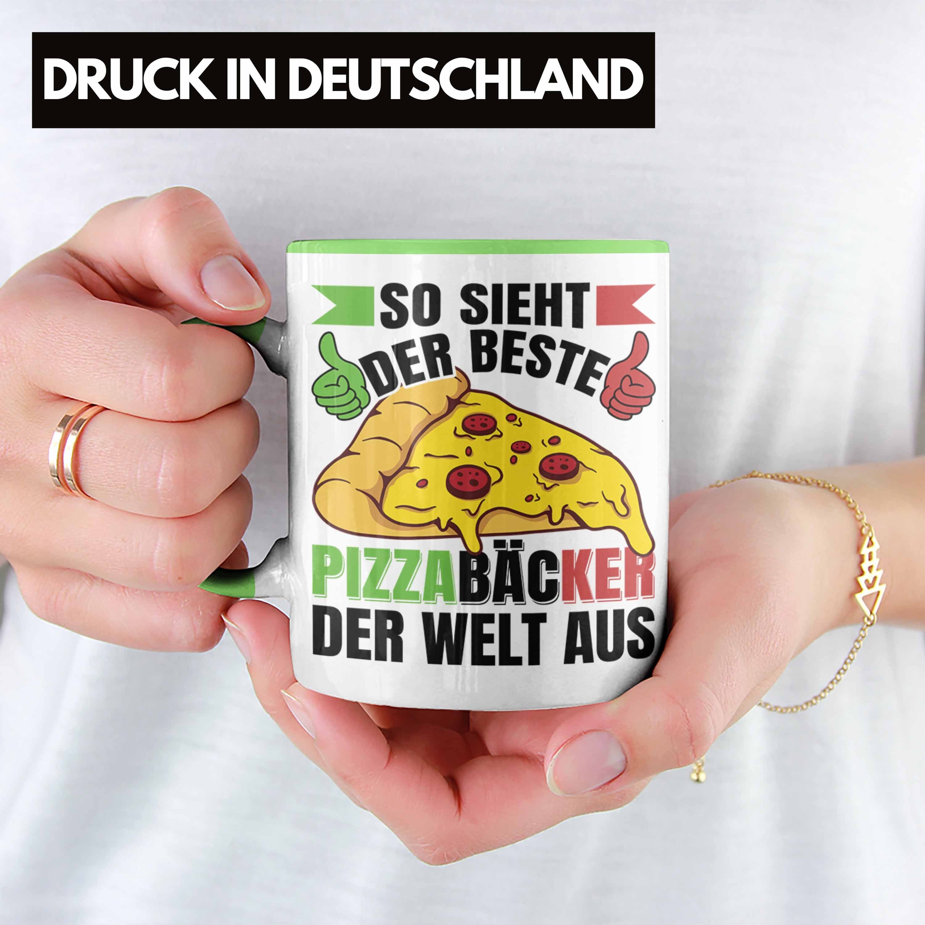 Spruch Grün Lustiger Tasse Trendation - Geschenk Geschenkidee Pizzabäcker Tasse Pizza-Bäcker Trendation