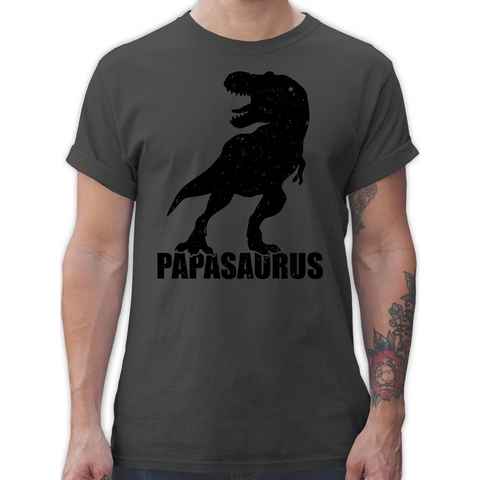 Shirtracer T-Shirt Papasaurus mit T-Rex Vatertag Geschenk für Papa