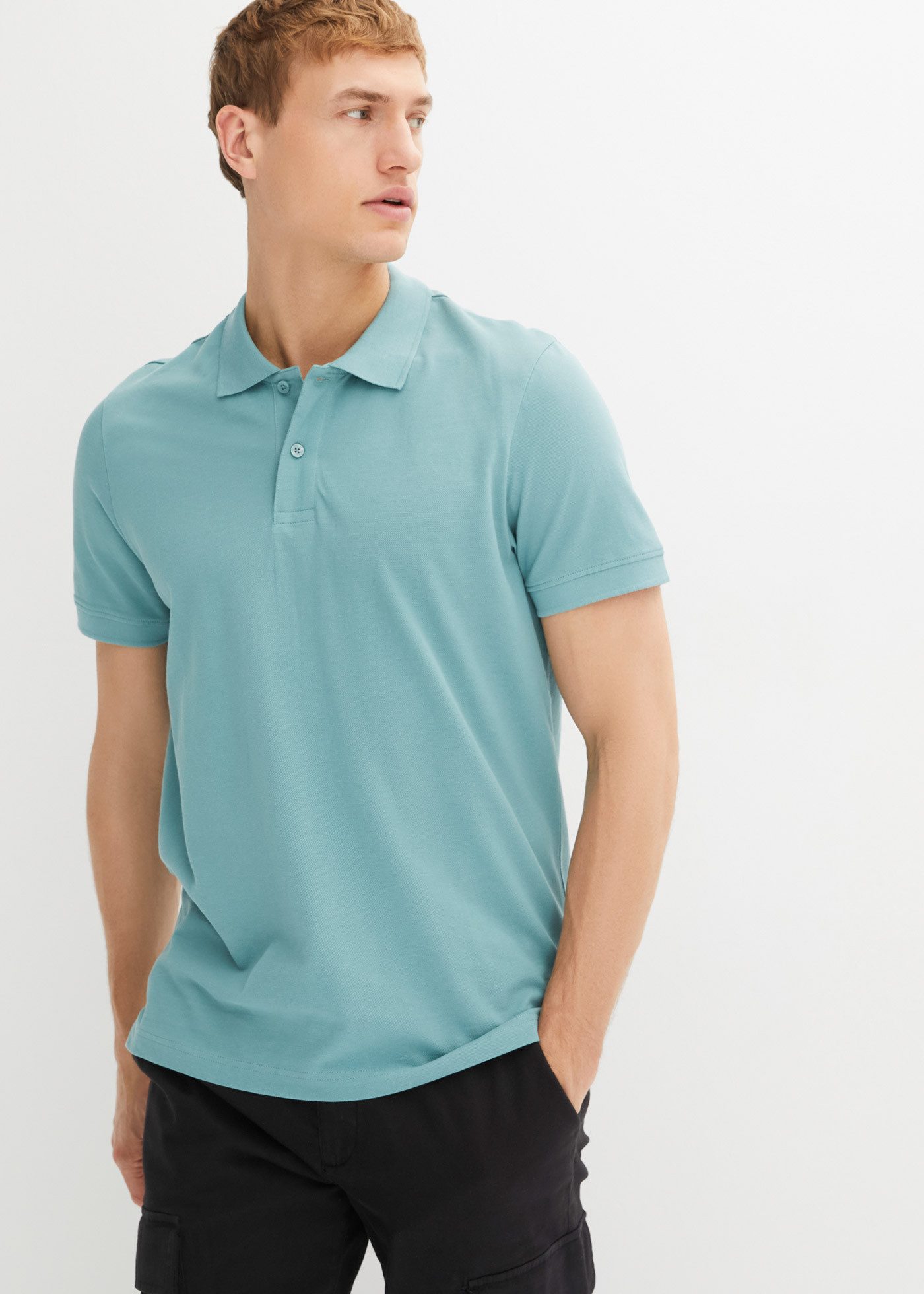 bonprix Poloshirt (1-tlg) Regular Fit, Kurzarm, aus hautfreundlicher Baumwolle