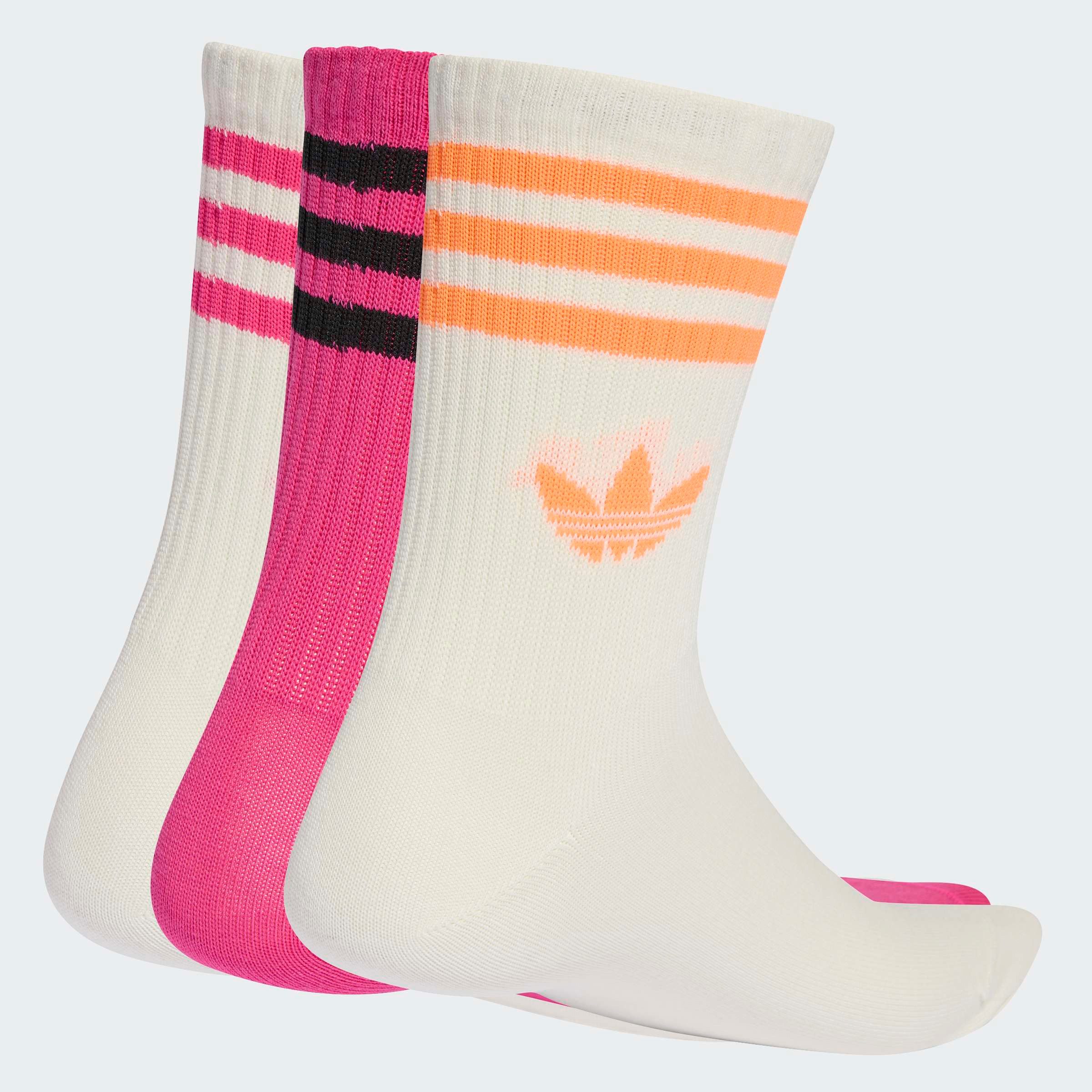 adidas Originals Sportsocken 3S CREW S 3P für Laufen, knöchellang, mit 3-Streifen und Trefoil Logo