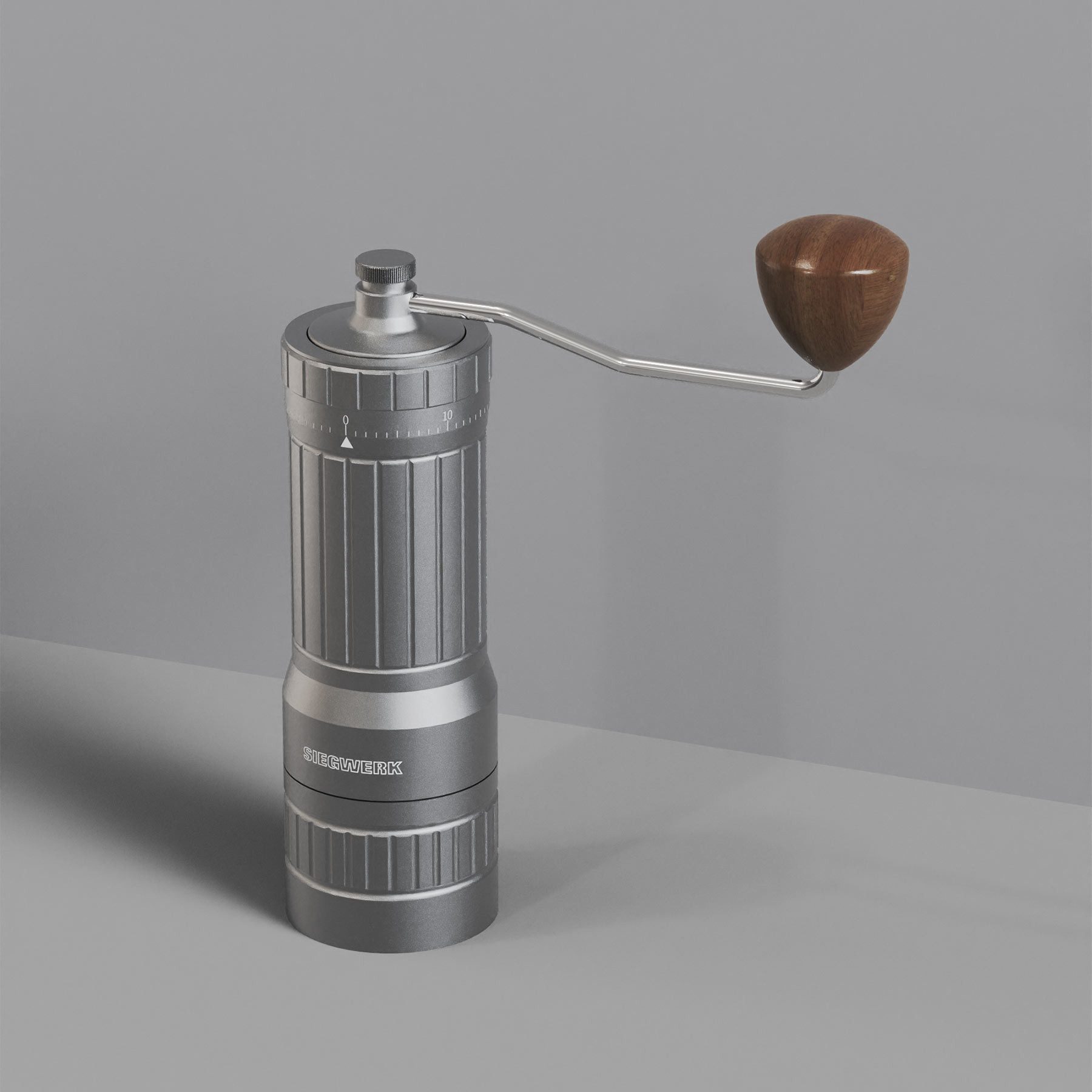 SIEGWERK Kaffeemühle SIEGWERK - HANDKAFFEEMÜHLE Aluminium mit Edelstahlmahlwerk, manuell