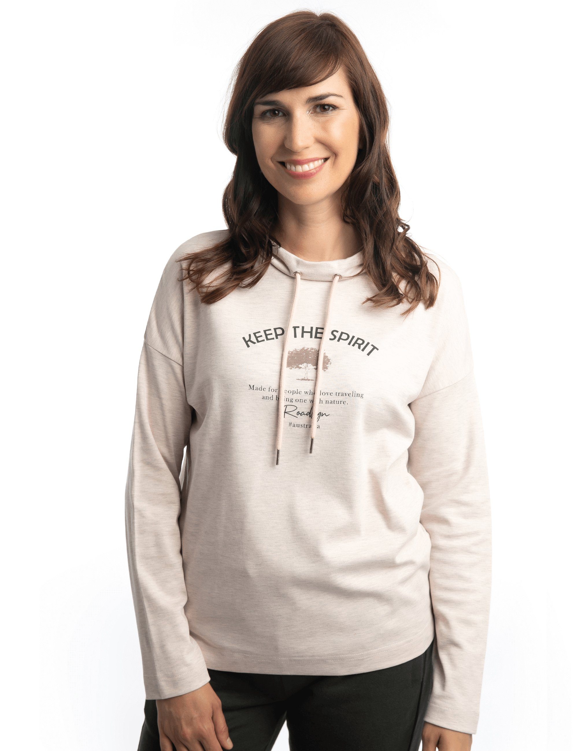 ROADSIGN australia Sweatshirt Spirit (1, 1-tlg., 1) im Oversize Look, lässiger Sweater mit Kordelzug und Frontprint