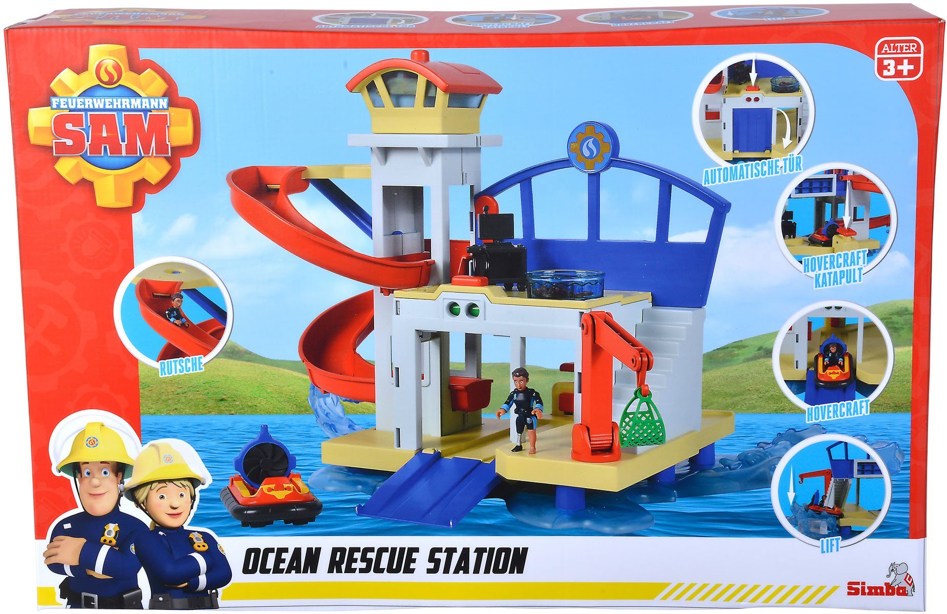 SIMBA Spiel-Gebäude Feuerwehrmann Sam, Neue Wasserwacht, mit Sound