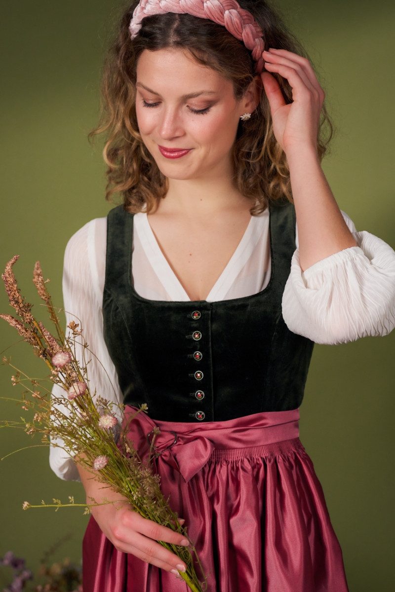 Hammerschmid Dirndl Samt Dirndl 2tlg. - KOFLERSEE - oliv/mauve