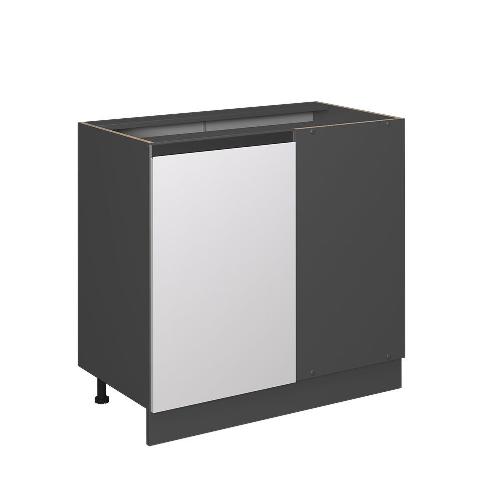 Vicco Eckunterschrank R-Line, Weiß/Anthrazit, 86 cm günstig online kaufen