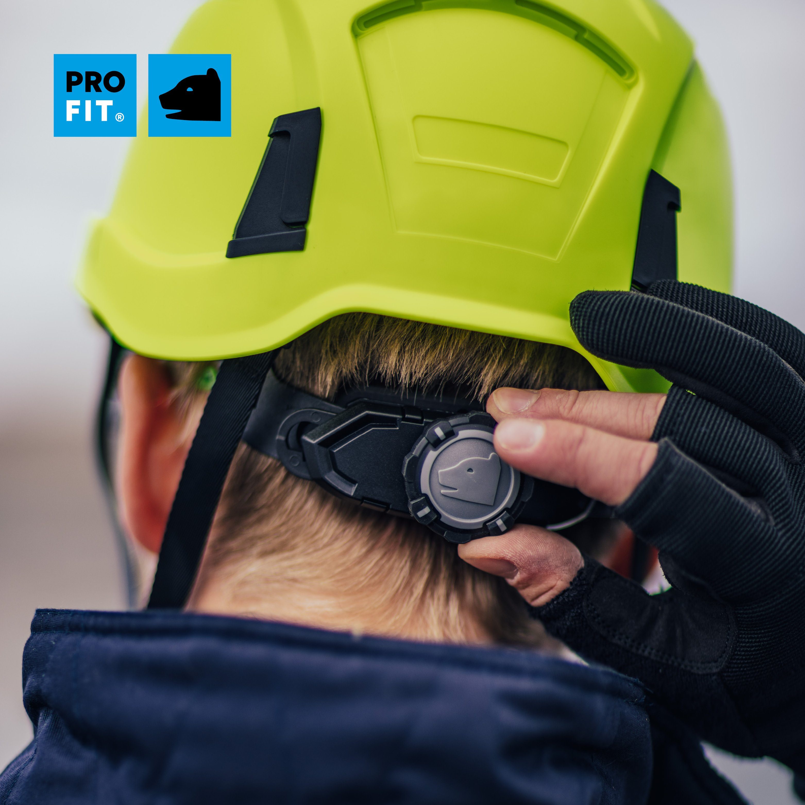 PRO FIT by Fitzner Sicherheitshelm Pro (1, Blau Kinnriemen, moderner D!-Rock Ratschensystem modernes Arbeitsschutzhelm Stück), leichter Tragekomfort, hoher leicht, Cap