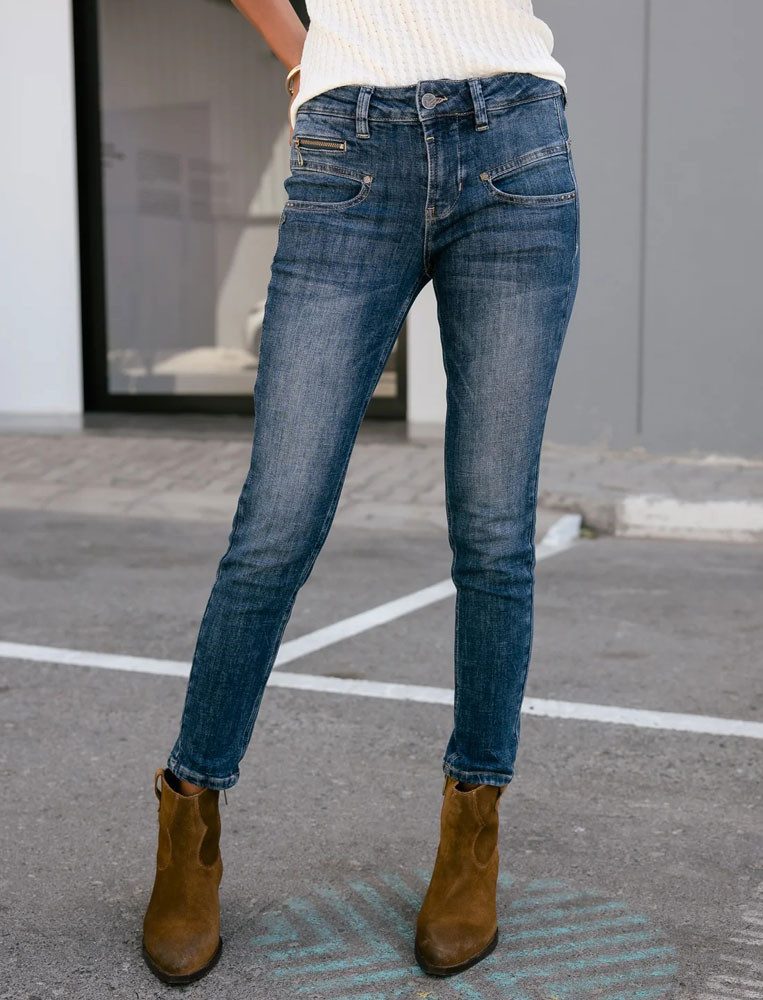 Freeman T. Porter 7/8-Jeans Alexa High Waist Cropped stretch Denim medley dark stretch