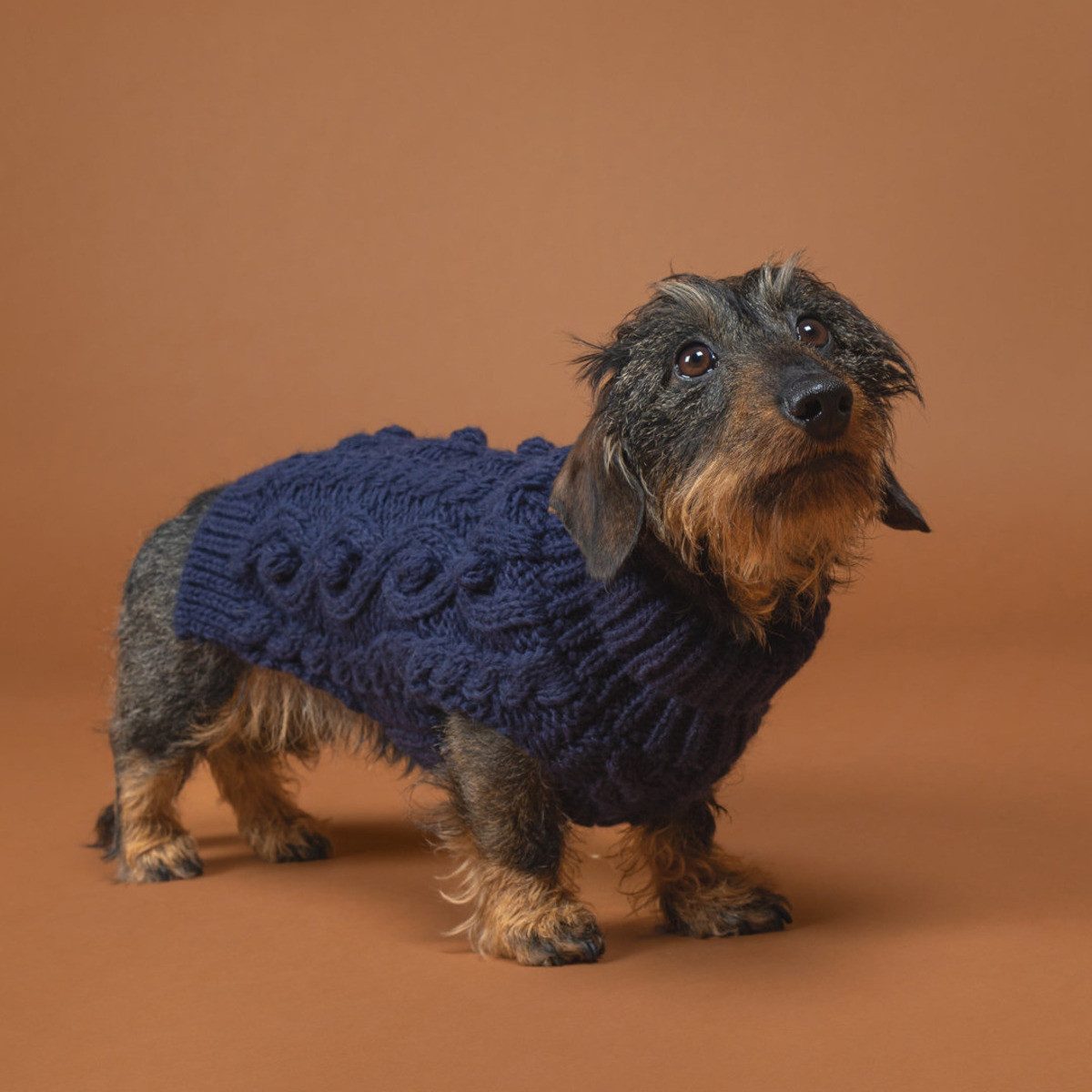 PAIKKA Hundepullover Hunde Strickpullover "Handmade Knit Sweater" navy