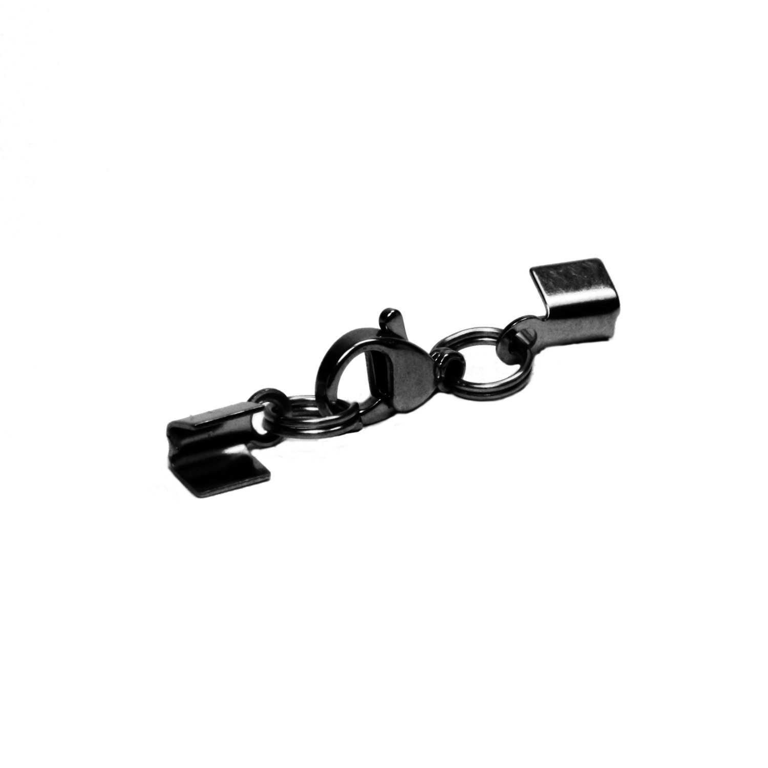 Auroris Schmuckset Karabiner-Klemmverschluss aus Edelstahl für ca. 2 bis 3 mm Bänder
