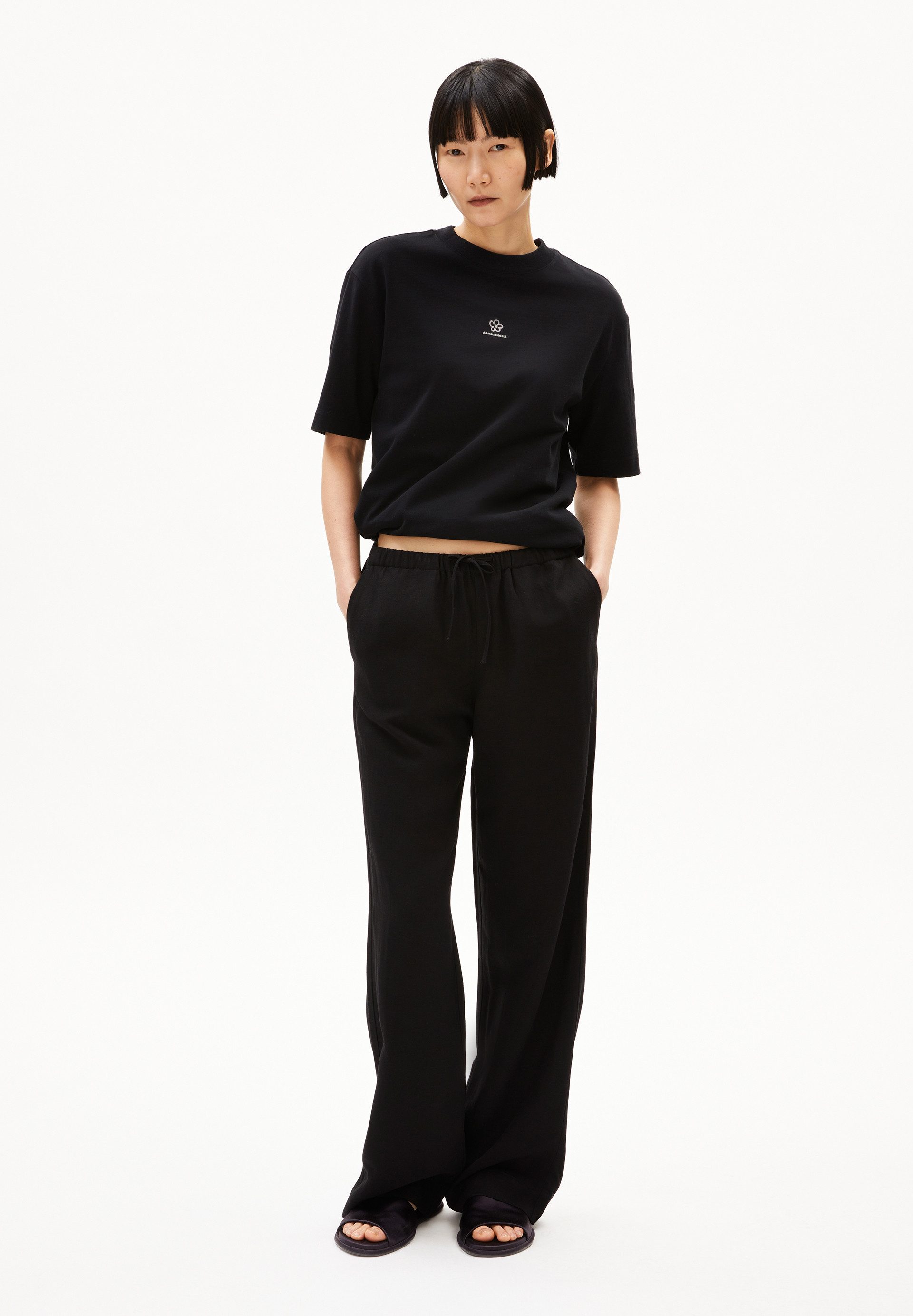 Armedangels Stoffhose MIOAA LINO Webhose aus Leinen-Mix (Mid waist, Relaxed Fit)