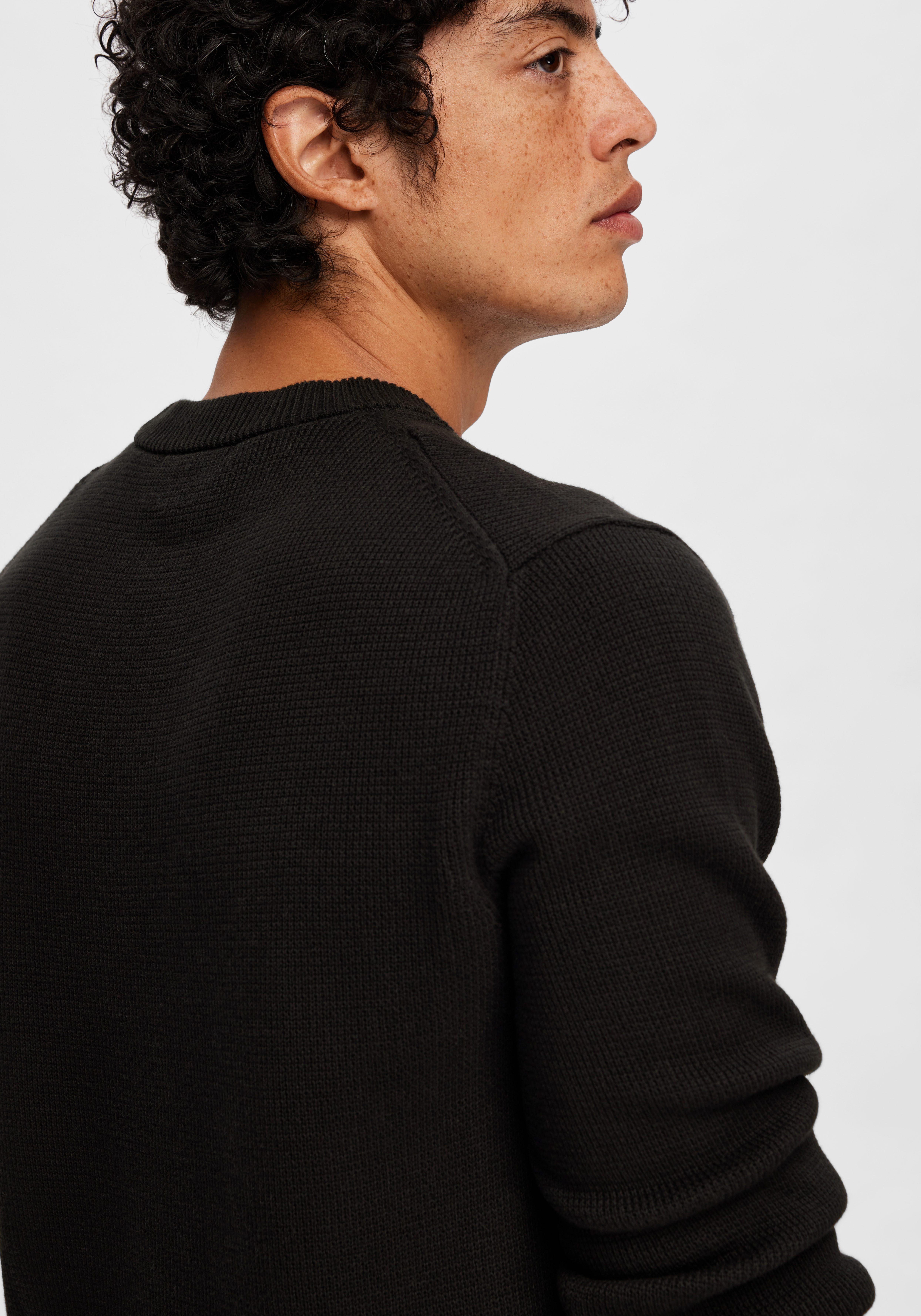 Selected Rundhalspullover SLHDANE LS KNIT STRUCTURE günstig online kaufen