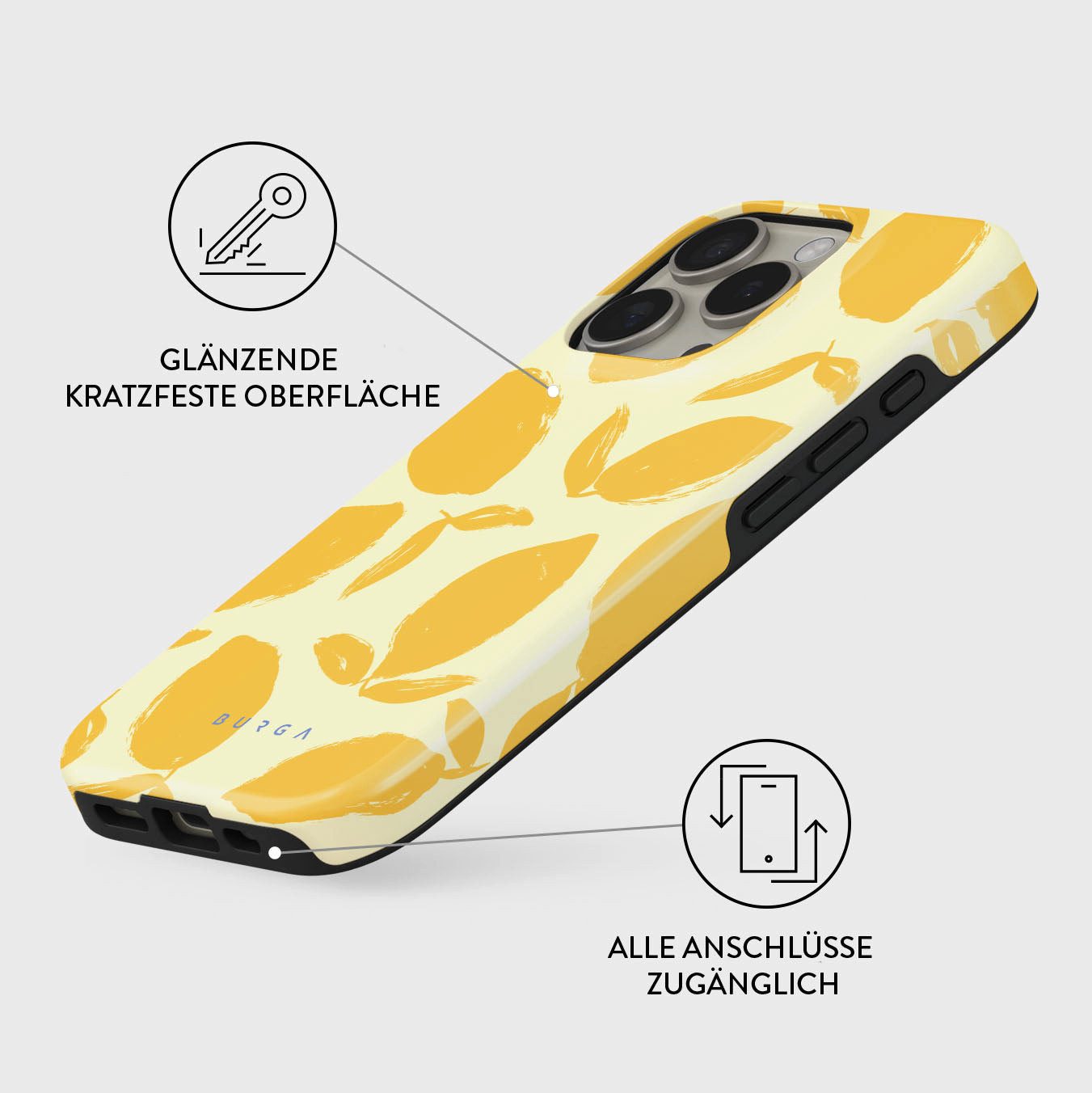 BURGA Handyhülle Tough MagSafe Case Lemon Tart iPhone 16 Pro