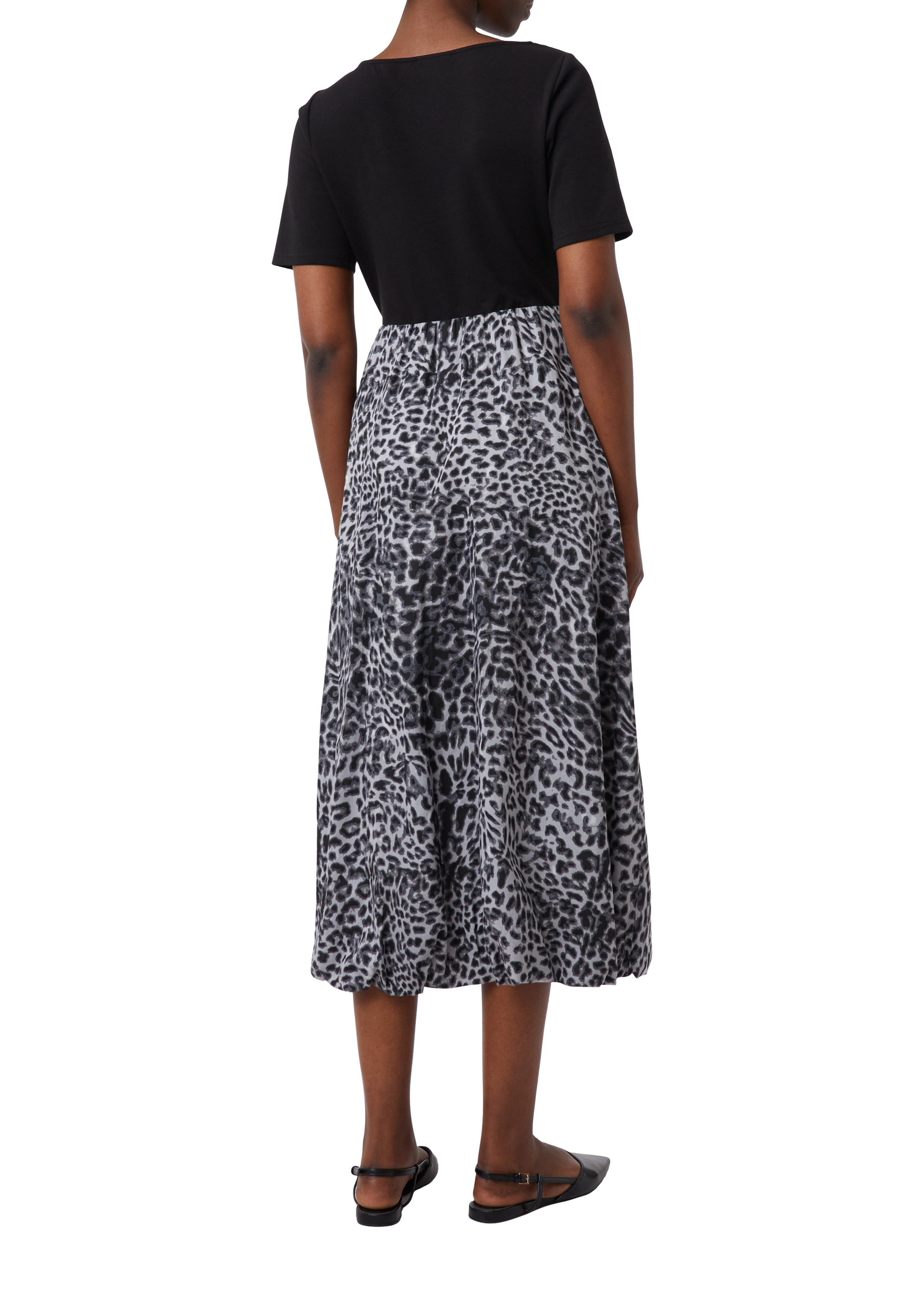 Comma Maxikleid Midikleid aus Materialmix mit günstig online kaufen