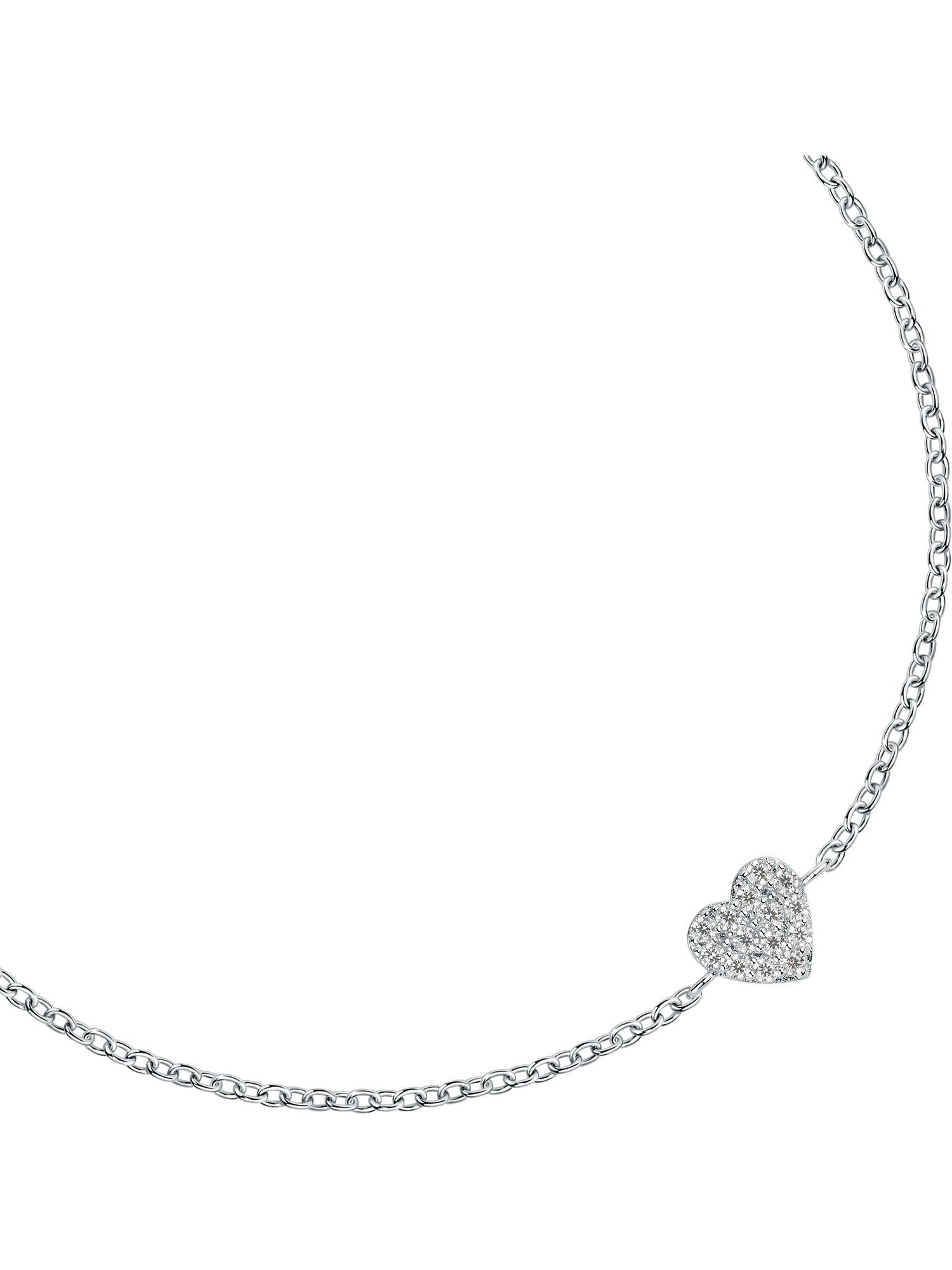 FAVS Silberarmband FAVS Damen-Armband 925er Silber 14 Zirkonia Herz