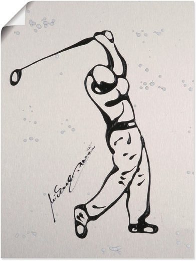 Artland Wandbild »Golfer I«, Golf (1 Stück), in vielen Größen & Produktarten -Leinwandbild, Poster, Wandaufkleber / Wandtattoo auch für Badezimmer geeignet