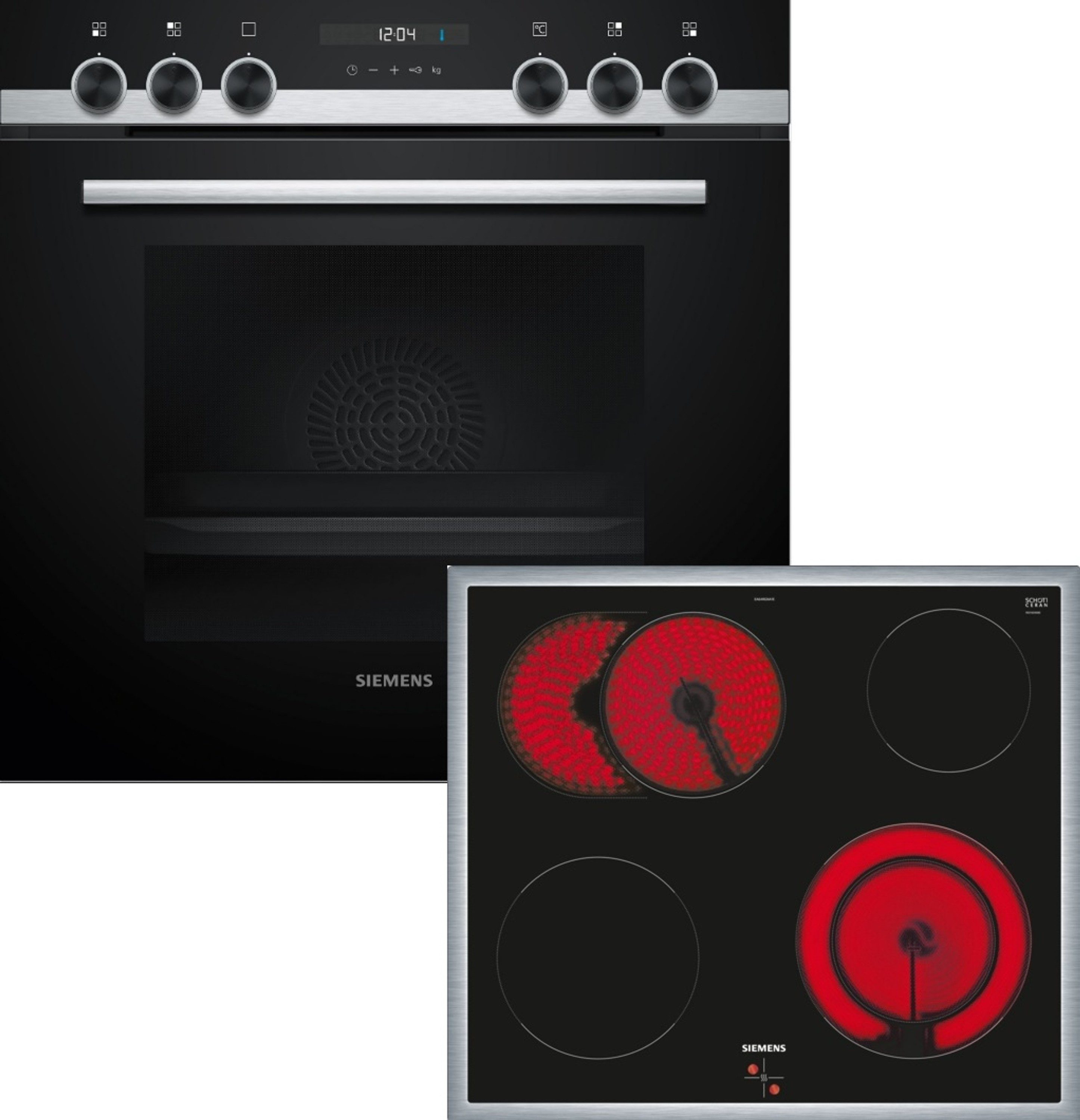 SIEMENS Elektro-Herd-Set iQ500 iQ500, iQ300, mit Backwagen, gleichmäßige Hitzeverteilung, 10 Automatikprogramme