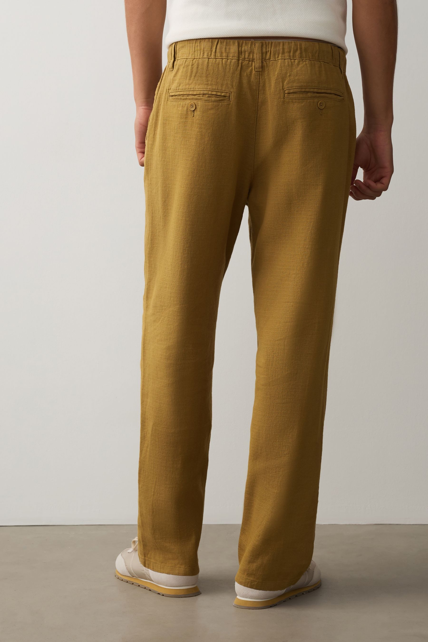 Next Dehnbund-Hose Strukturierte Regular Fit Hose mit Elastikbund (1-tlg)