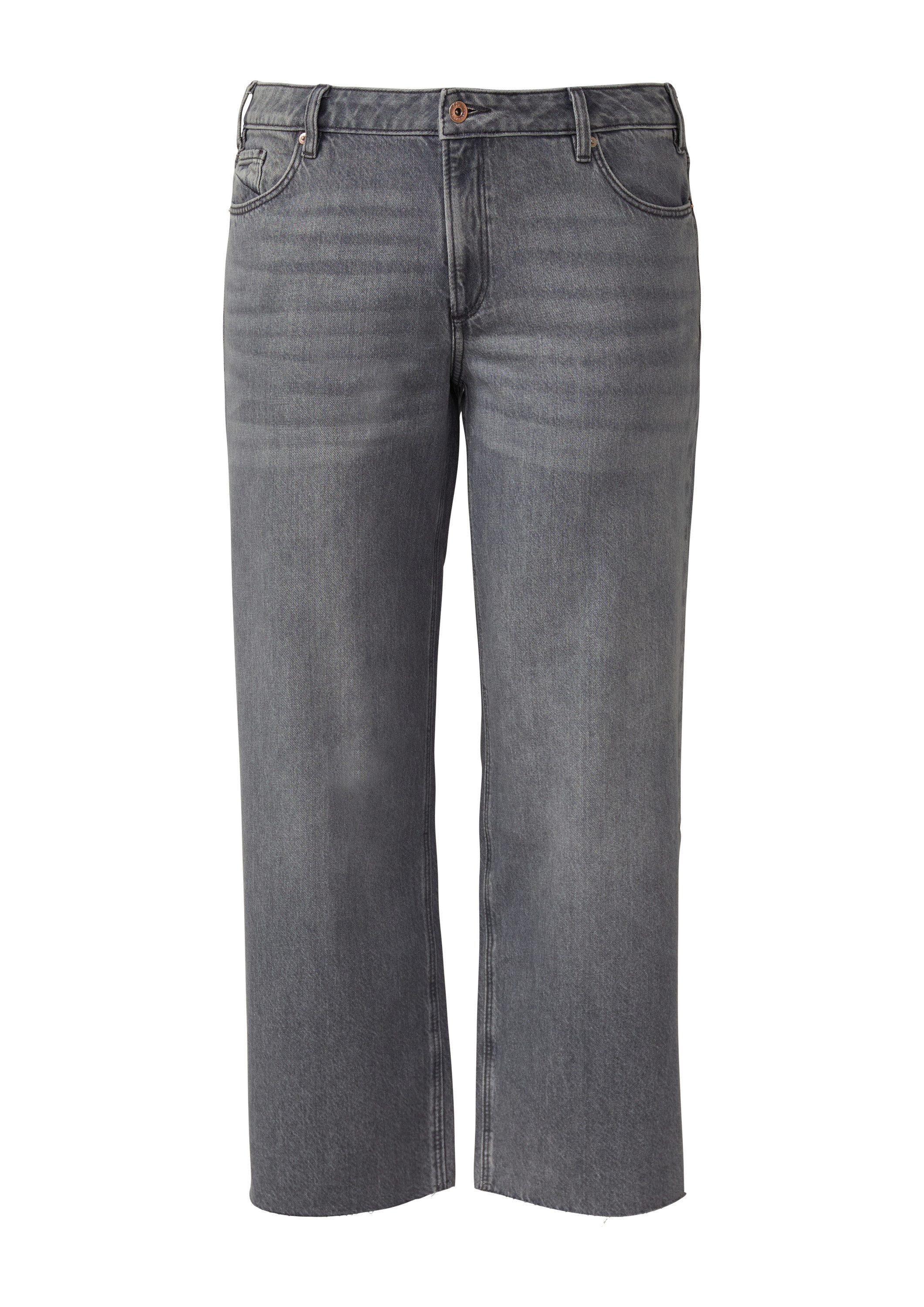 QS Weite Jeans Jeans-Hose Jeans Catie / Slim Fit / Mid Rise / Wide Leg