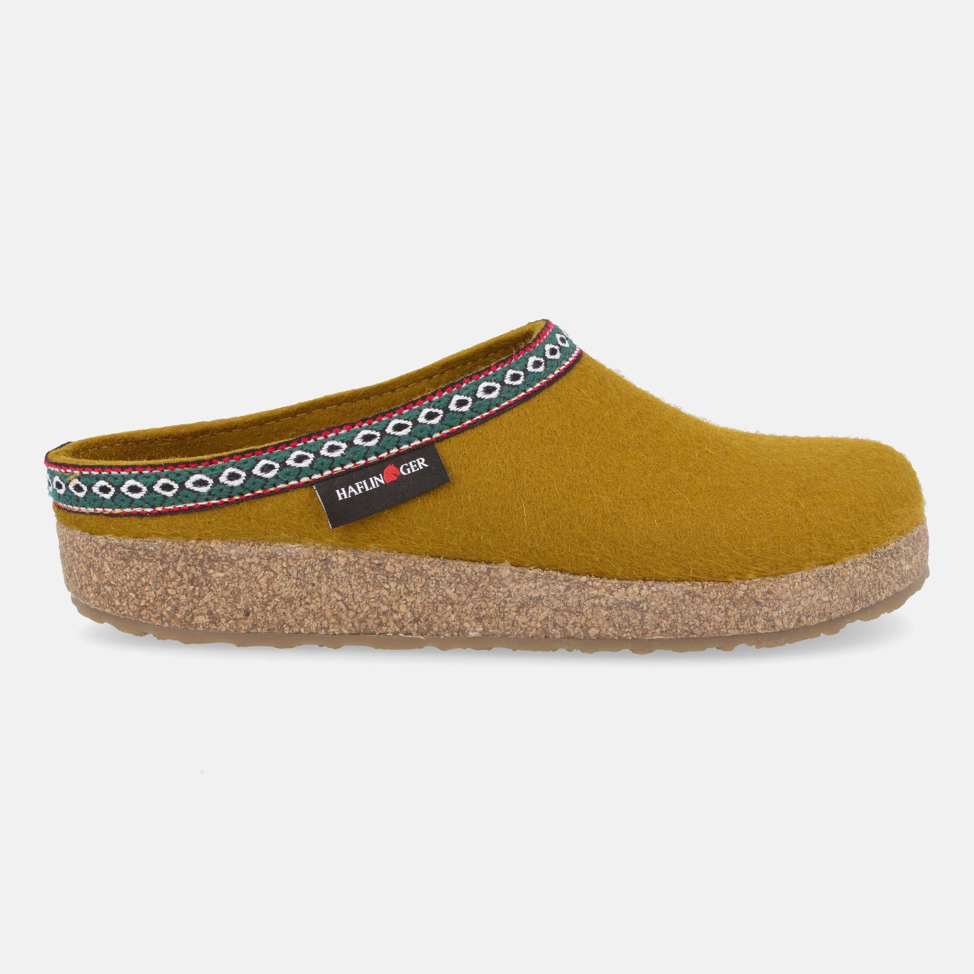 Haflinger Haflinger Grizzly Franzl Filzclog aus reinem Wollfilz Hausschuh