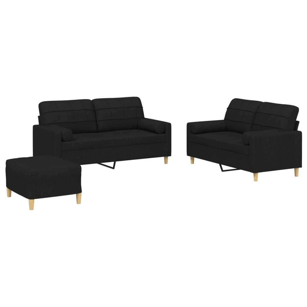 vidaXL Sofa 3-tlg. Sofagarnitur mit Kissen günstig online kaufen