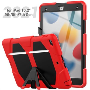 Lobwerk Tablet-Hülle 3in1 Hülle für Apple iPad Mini 6 2021 6 Generation, Sturzdämpfung, Aufstellfunktion, Outdoor
