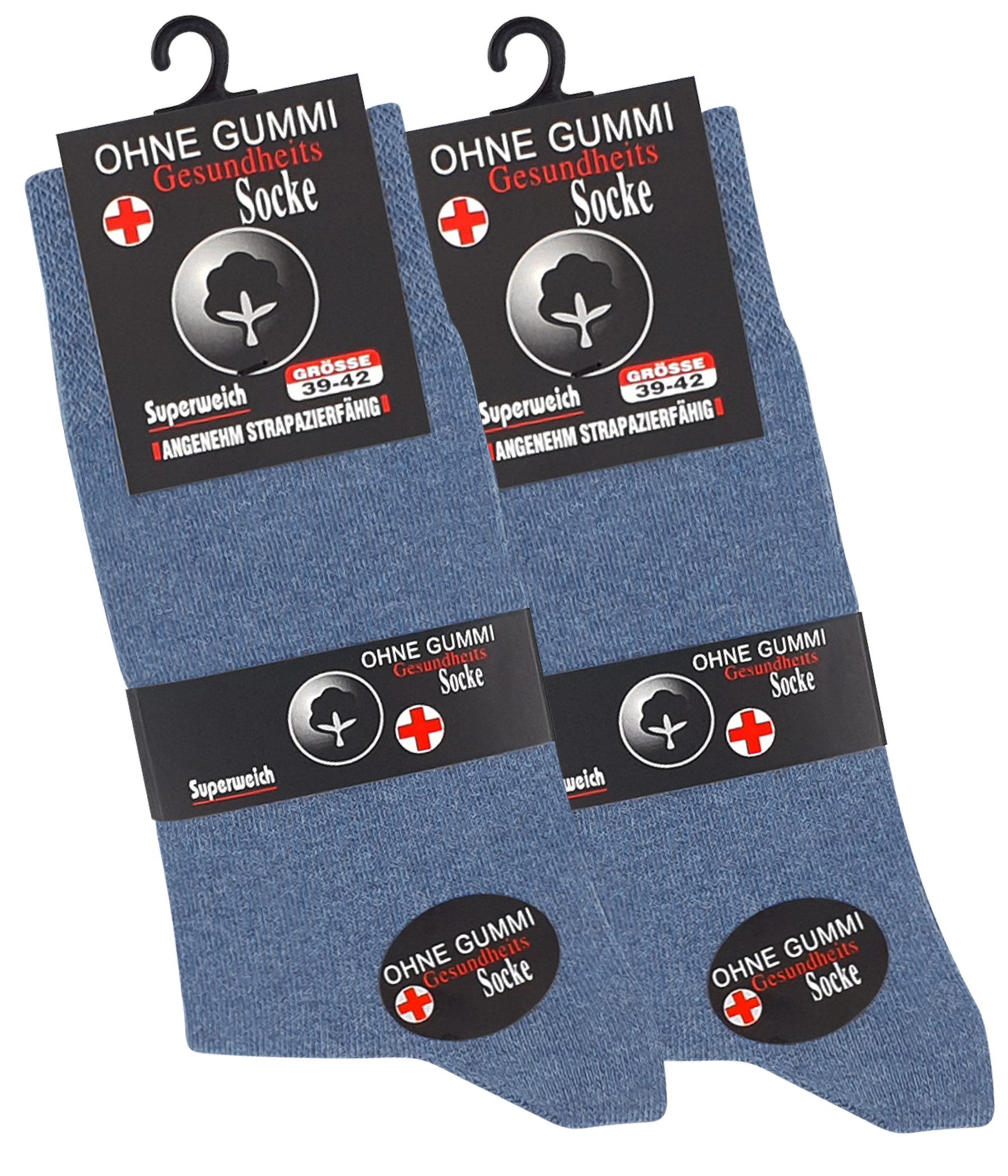 Cotton Prime® Socken COMFORT (8-Paar) breiter, druckfreier Komfortbund ohne Gummizug