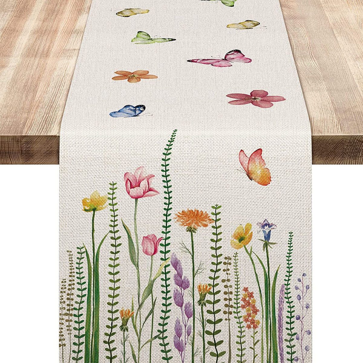 FELIXLEO Tischläufer Rough Baumwolle Tischdecke Bohemian Tabelle Flagge (1-tlg) Dekoration (1-tlg)