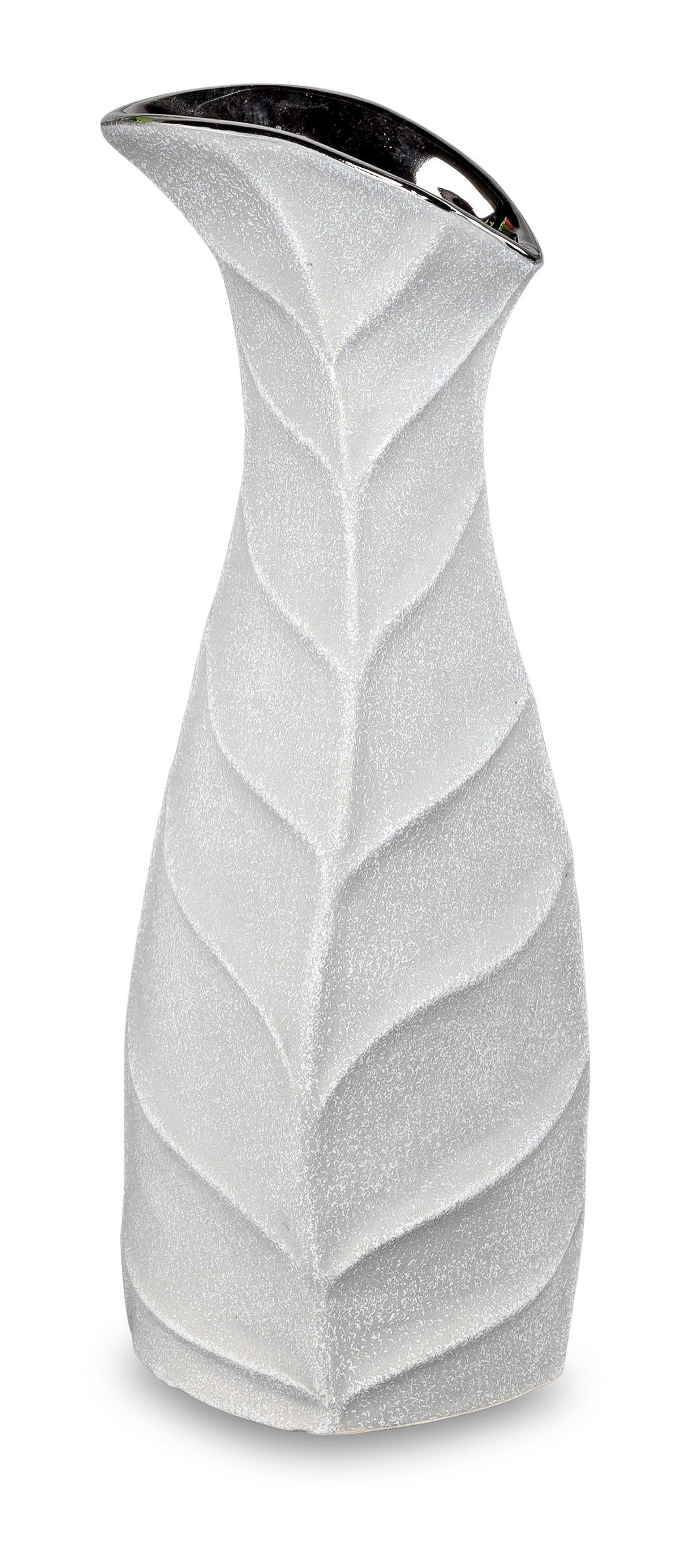 Steindesign Vase in und silber im Öffnung Small-Preis Formano Dekovase Tischvase