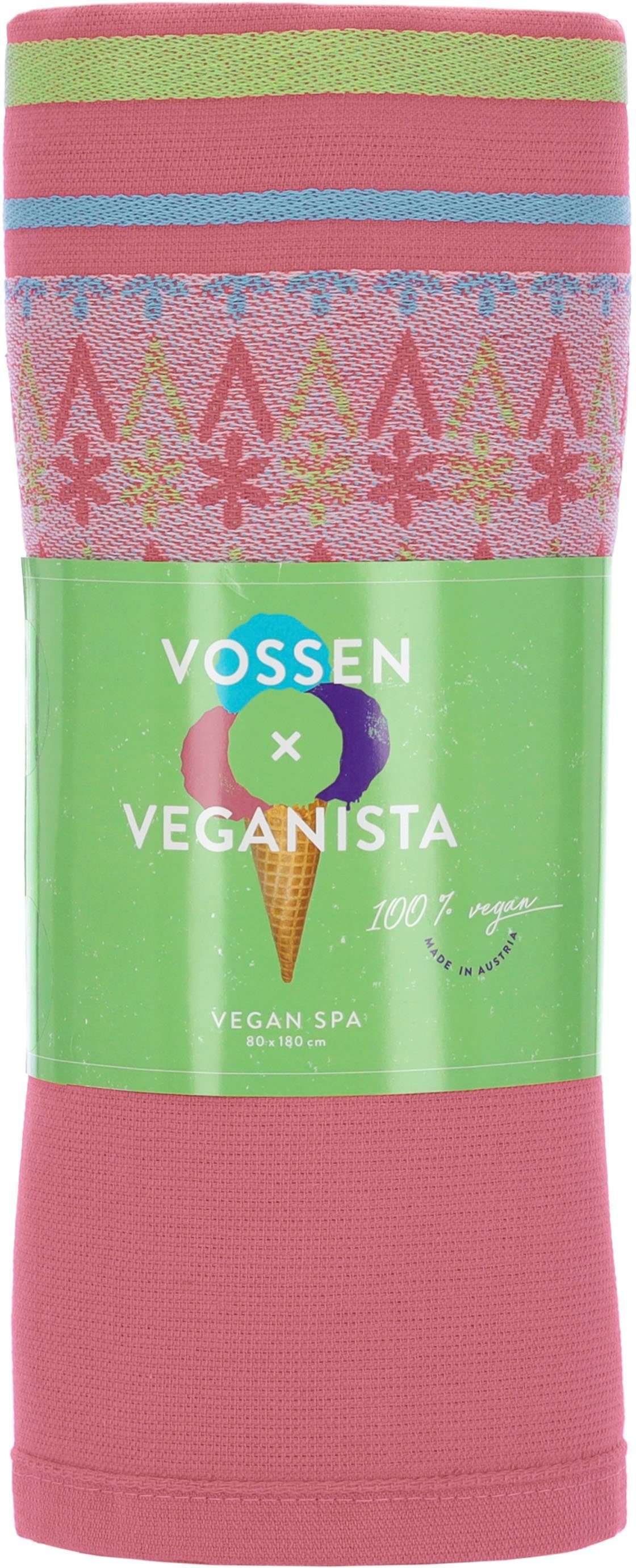 Jacquard geometrischen Vossen Elementen im strawberrytella spa, (1-St), All-Over mit vegan Hamamtuch Design