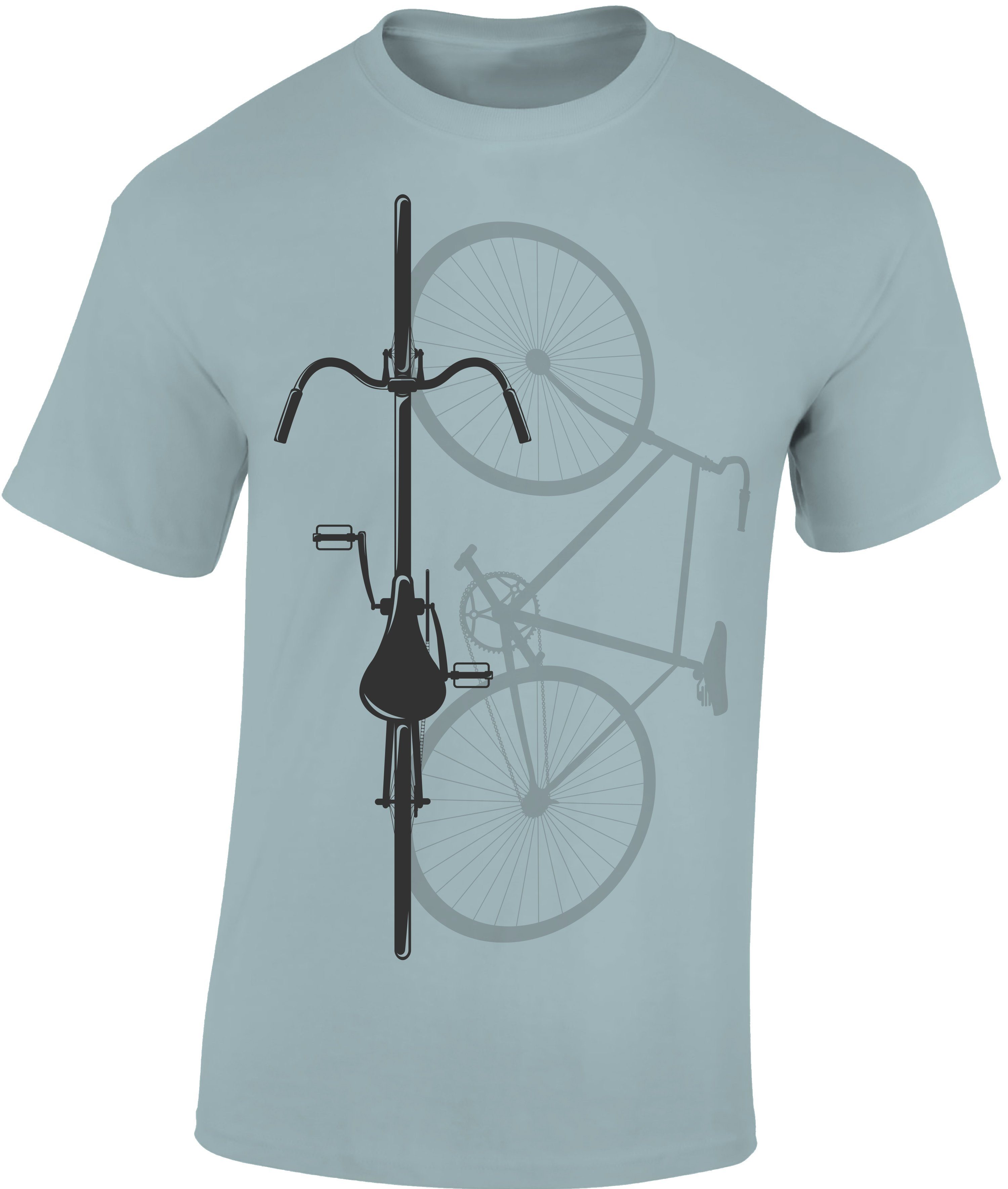 Baddery Print-Shirt Fahrrad T-Shirt : Bike Shadow - Sport Tshirts