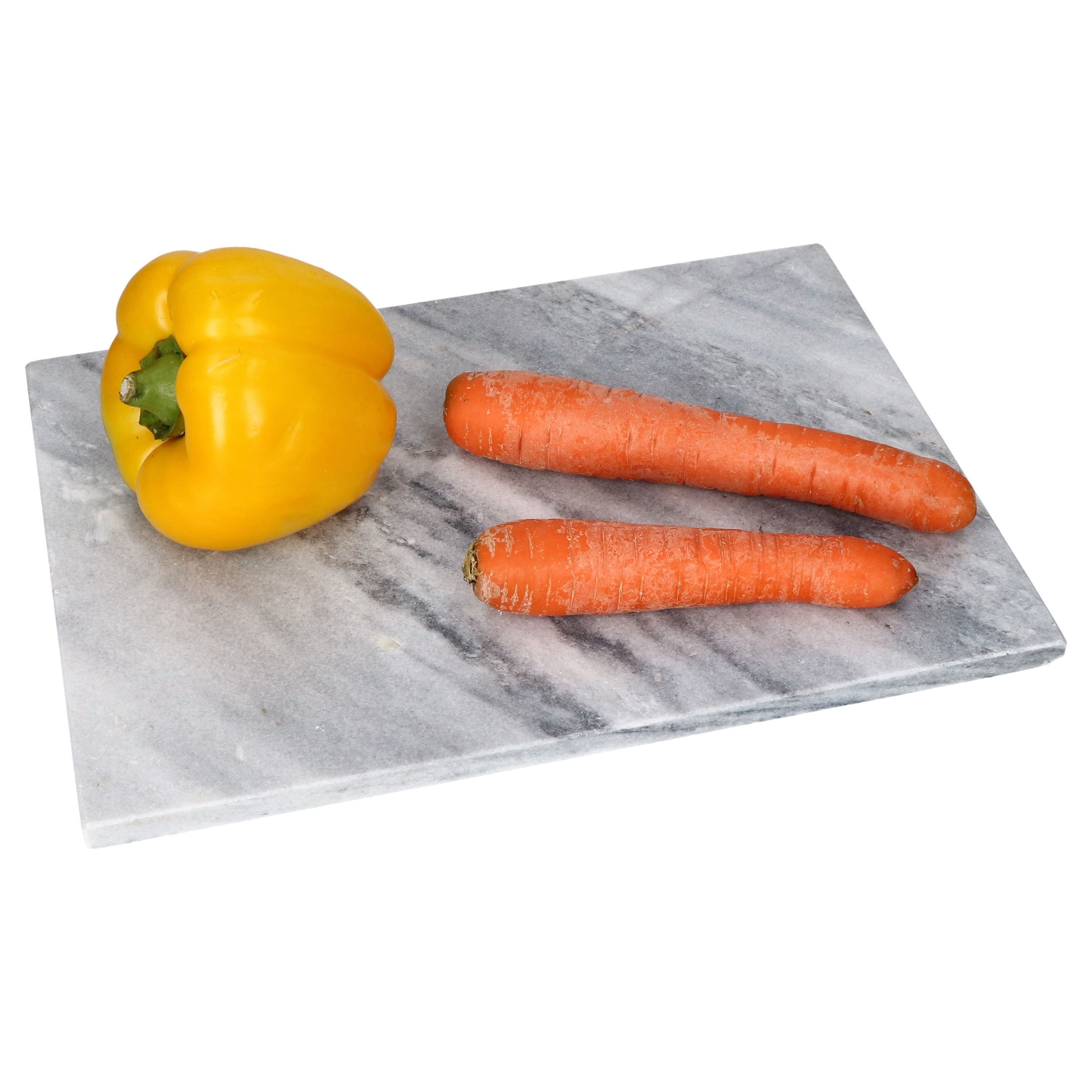 MamboCat Schneidebrett MamboCat Marmor-Schneidebrett 29x21cm weiß-grau Servierplatte