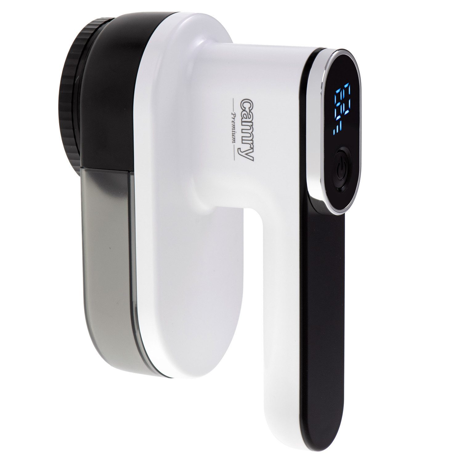 Camry Fusselrasierer CR 9620 Kabelloser Textilrasierer LCD-Display, Li-Ion-Akku, weiß und schwarz