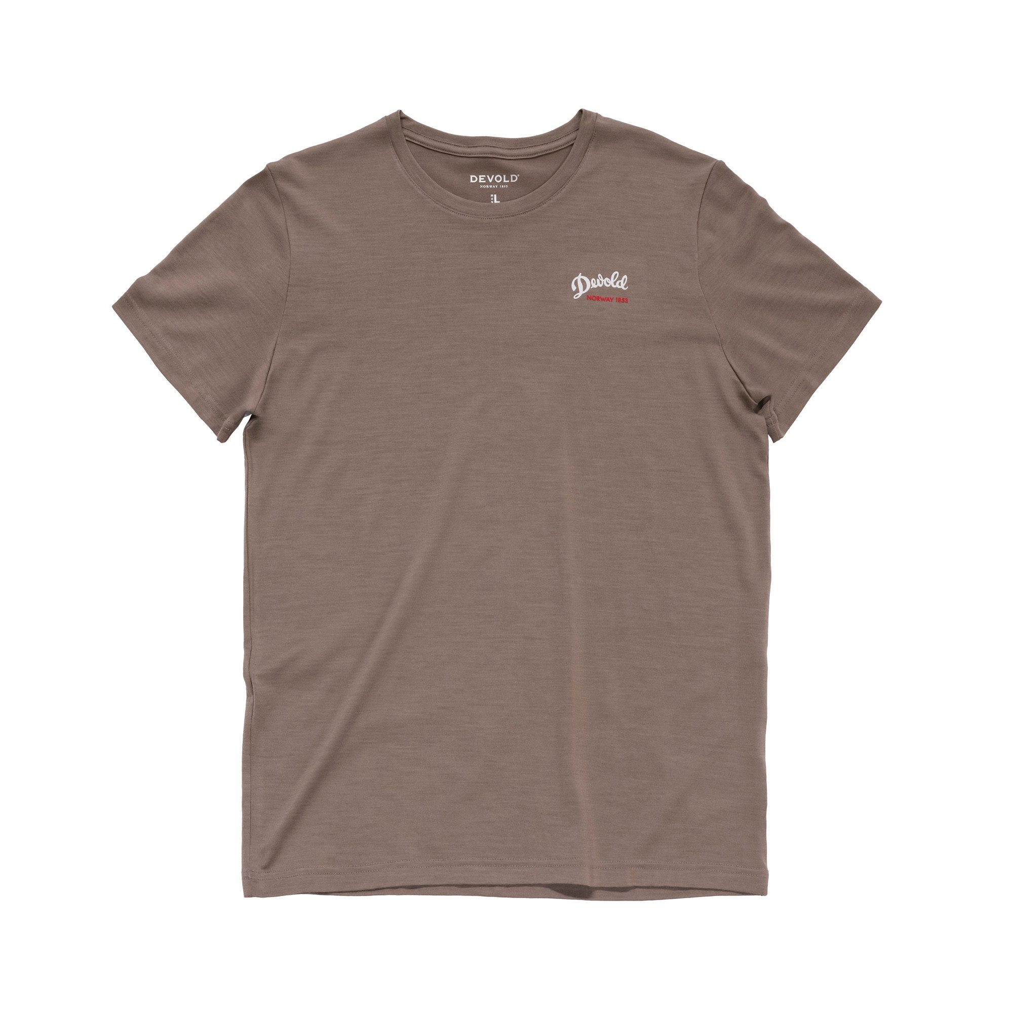 Devold Funktionsunterhemd CLASSIC "SCRIPT" Herren Merino T-Shirt braun