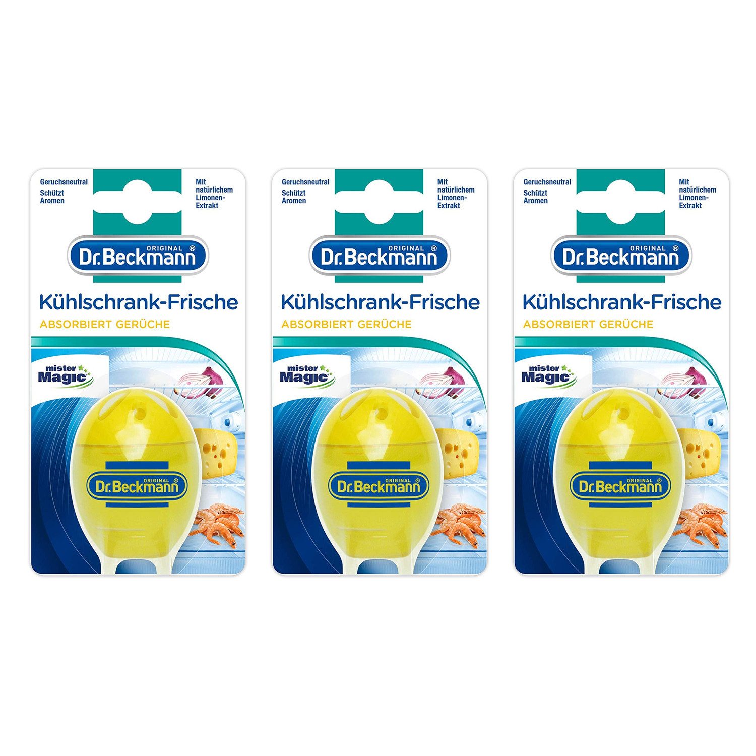 Dr. Beckmann 3x Dr. Beckmann mister Magic Kühlschrank Frische jeweils 40g Універсальний засіб для чищення