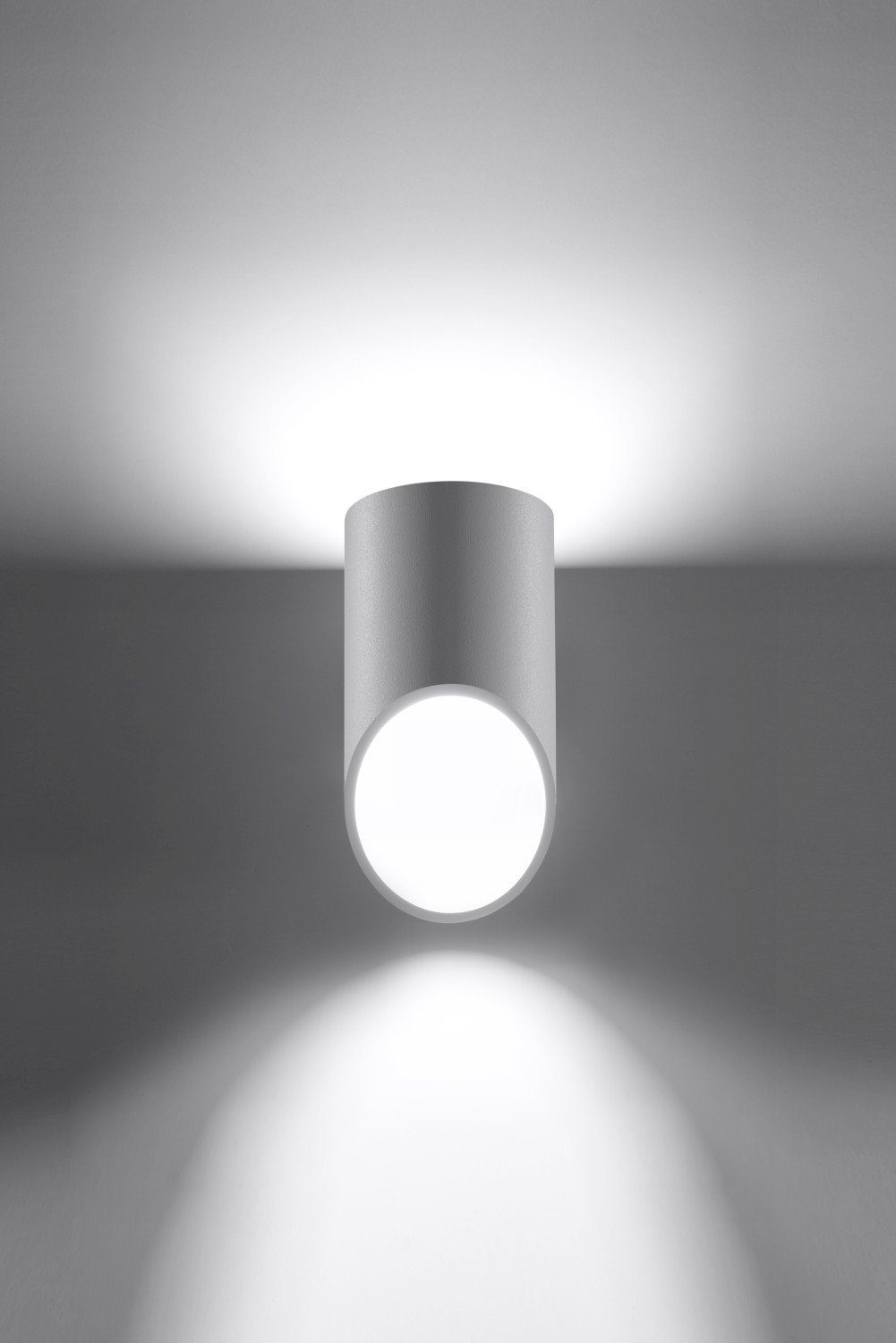 Licht-Erlebnisse Wandleuchte NIXON, LED H:20cm Up Warmweiß, & Wohnzimmer Wandlampe Küche G9 Weiß wechselbar, Strahler Ø10cm Down