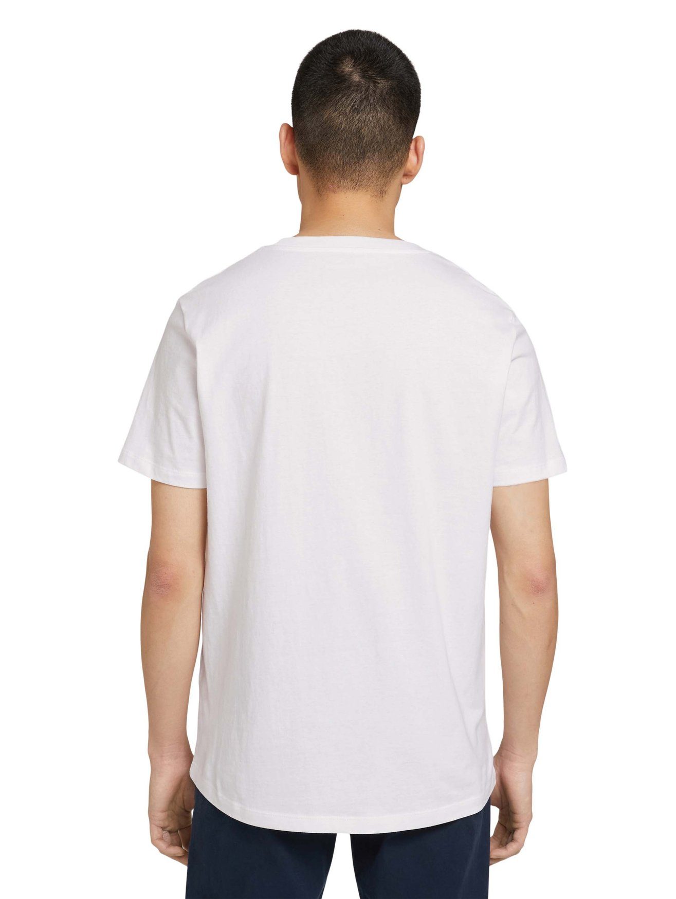 TOM TAILOR T-Shirt 2-er in Set (2-tlg) Weiß-2 Basic T-Shirts 5552