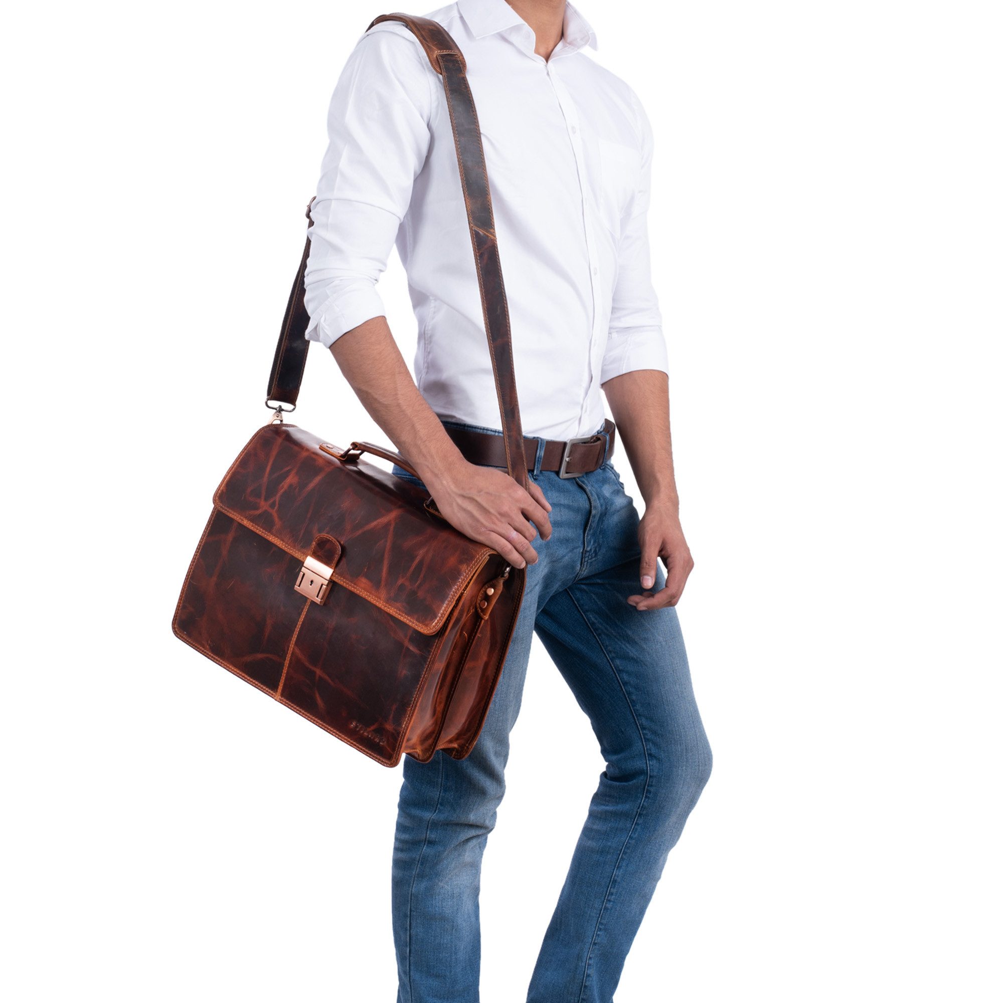 STILORD Aktentasche "Apolonius" Arbeitstasche Herren Leder