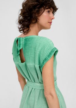 s.Oliver Minikleid Crinkle-Kleid mit Rückenausschnitt Waschung