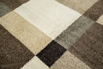 Teppich Designer Teppich mit Barock Design Meliert Braun Beige Mocca, TeppichHome24, rechteckig
