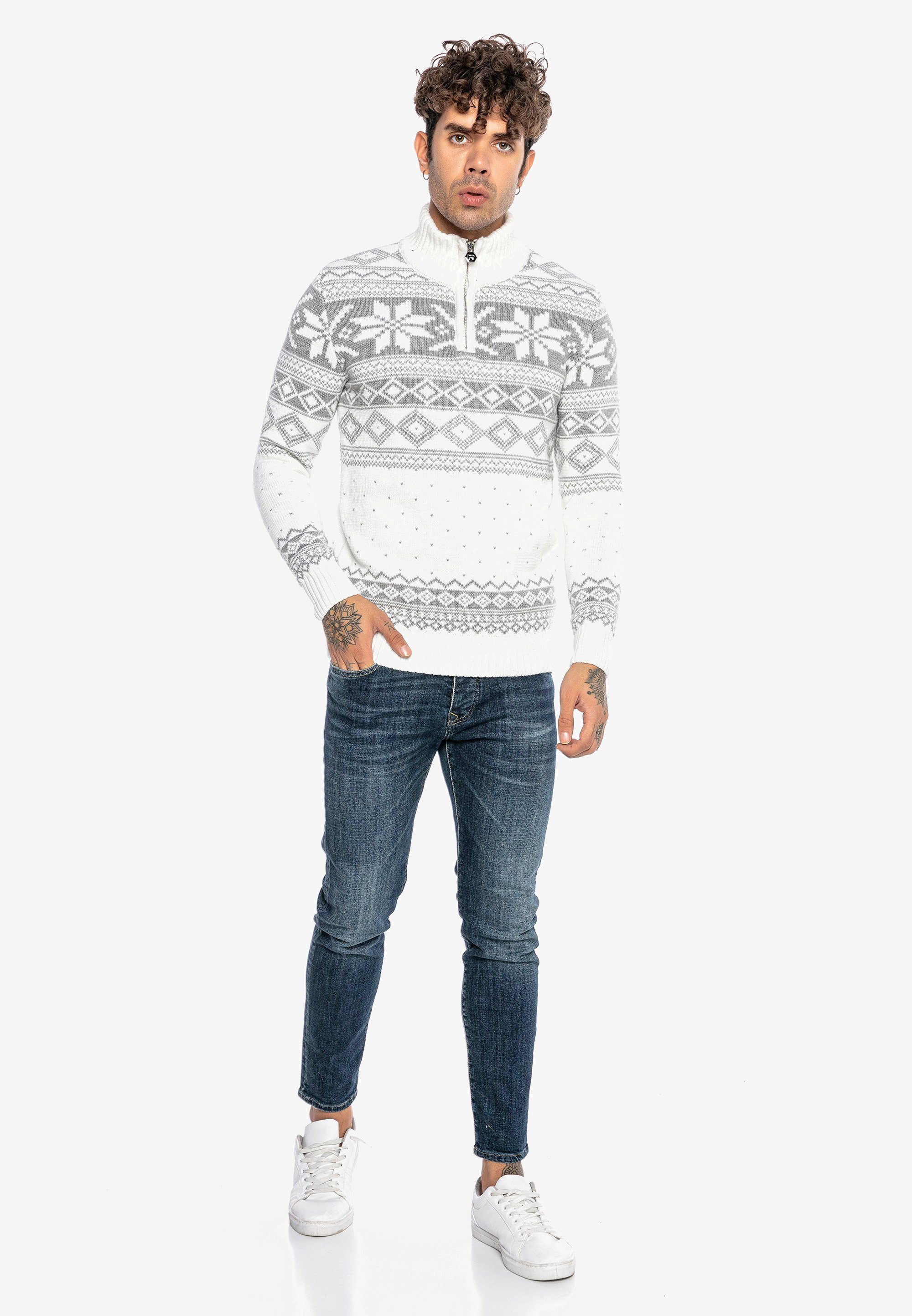 RedBridge Strickpullover Sandy Springs mit trendigem Norweger-Muster