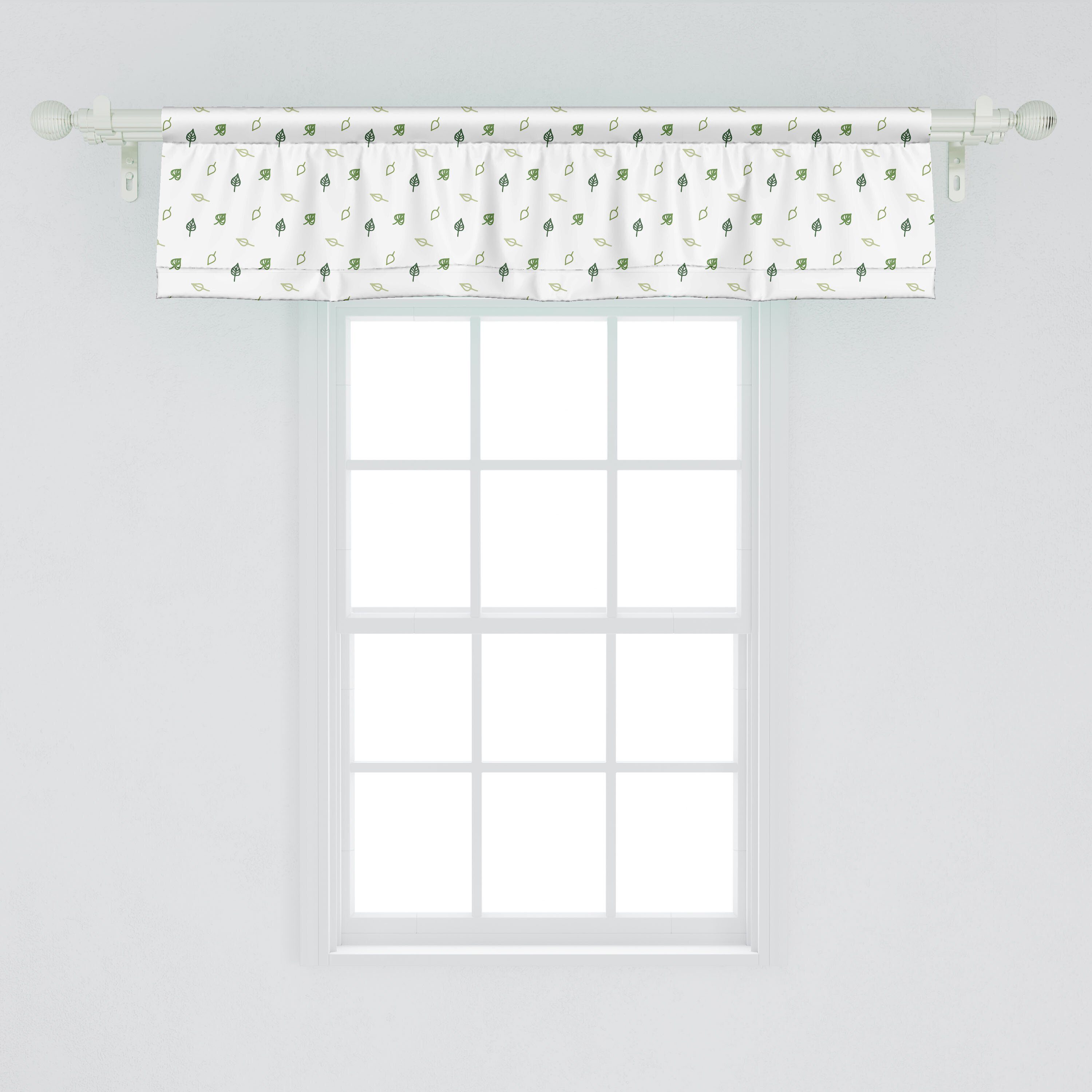 Grün Stangentasche, und Abakuhaus, Volant Küche Microfaser, Dekor minimalistisch mit Vorhang Scheibengardine für Schlafzimmer Moderne