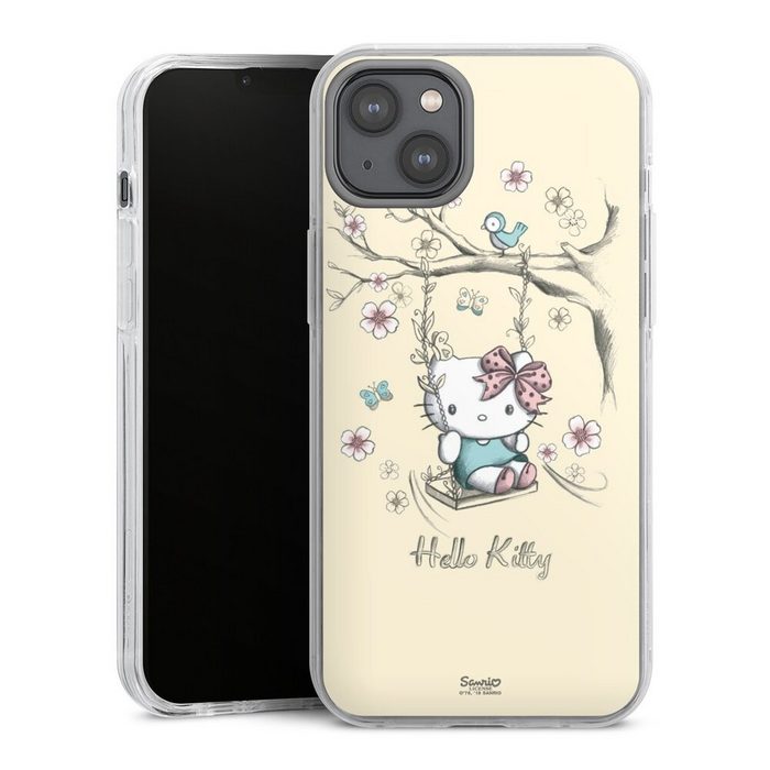 DeinDesign Handyhülle Hello Kitty Fanartikel Offizielles Lizenzprodukt Hello Kitty Natur Apple iPhone 14 Plus Hülle Bumper Case Handy Schutzhülle