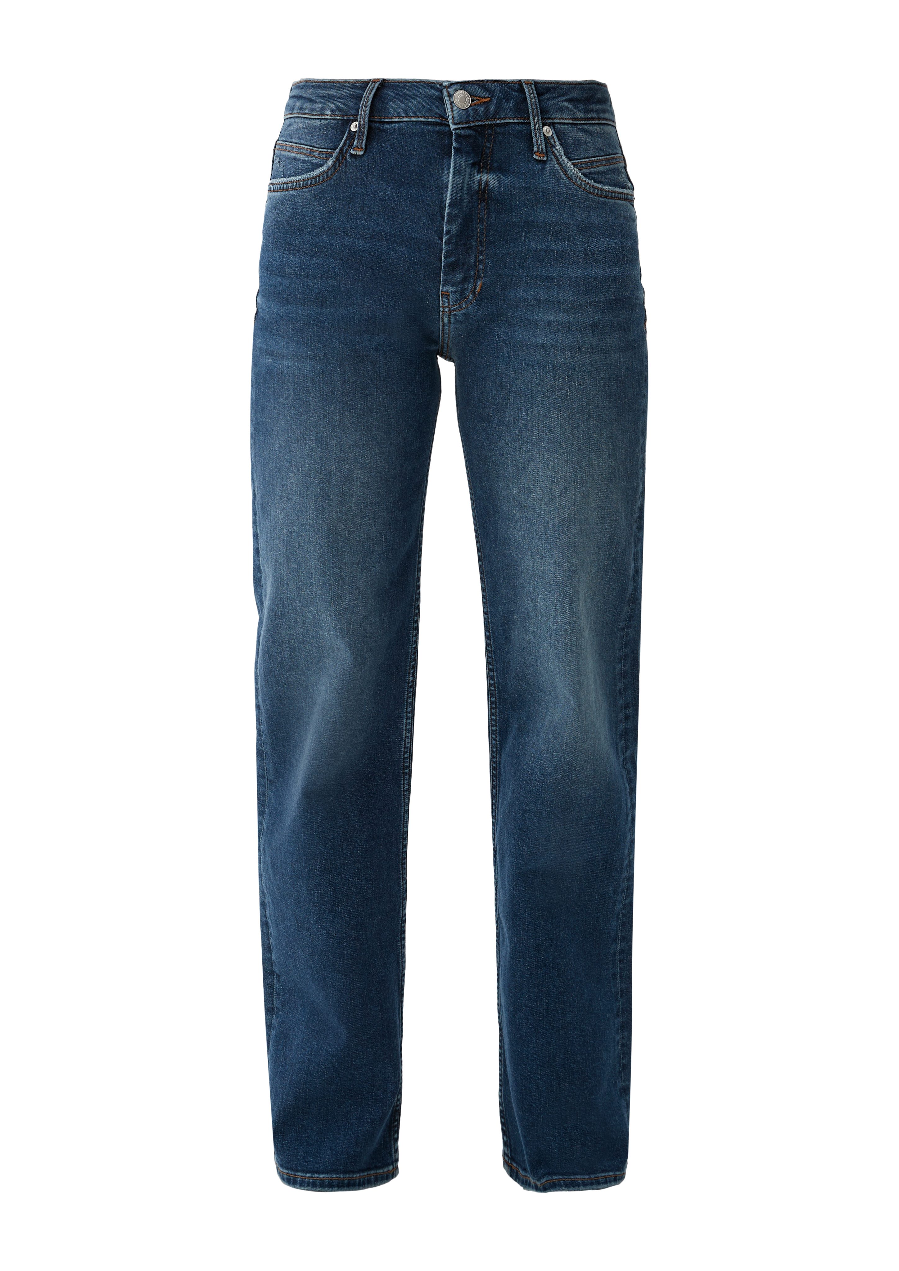leg blau Regular: Waschung s.Oliver mit Jeans Straight 5-Pocket-Jeans