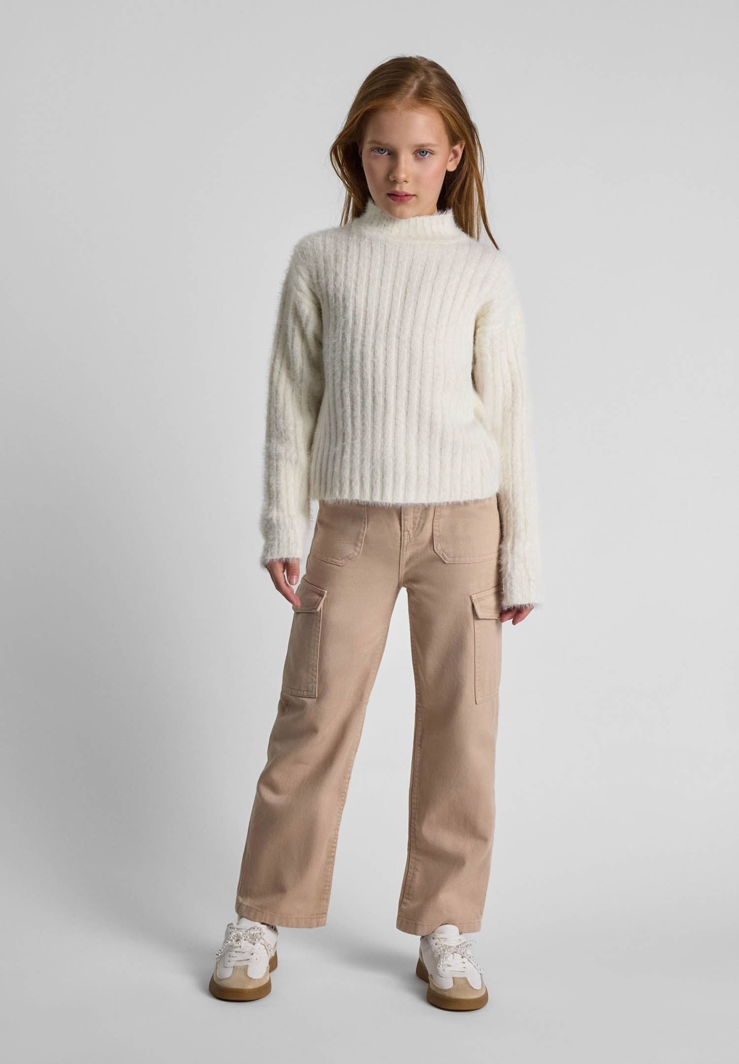 MINOTI Strickpullover Flauschiger Pullover mit Rundhalsausschnitt günstig online kaufen