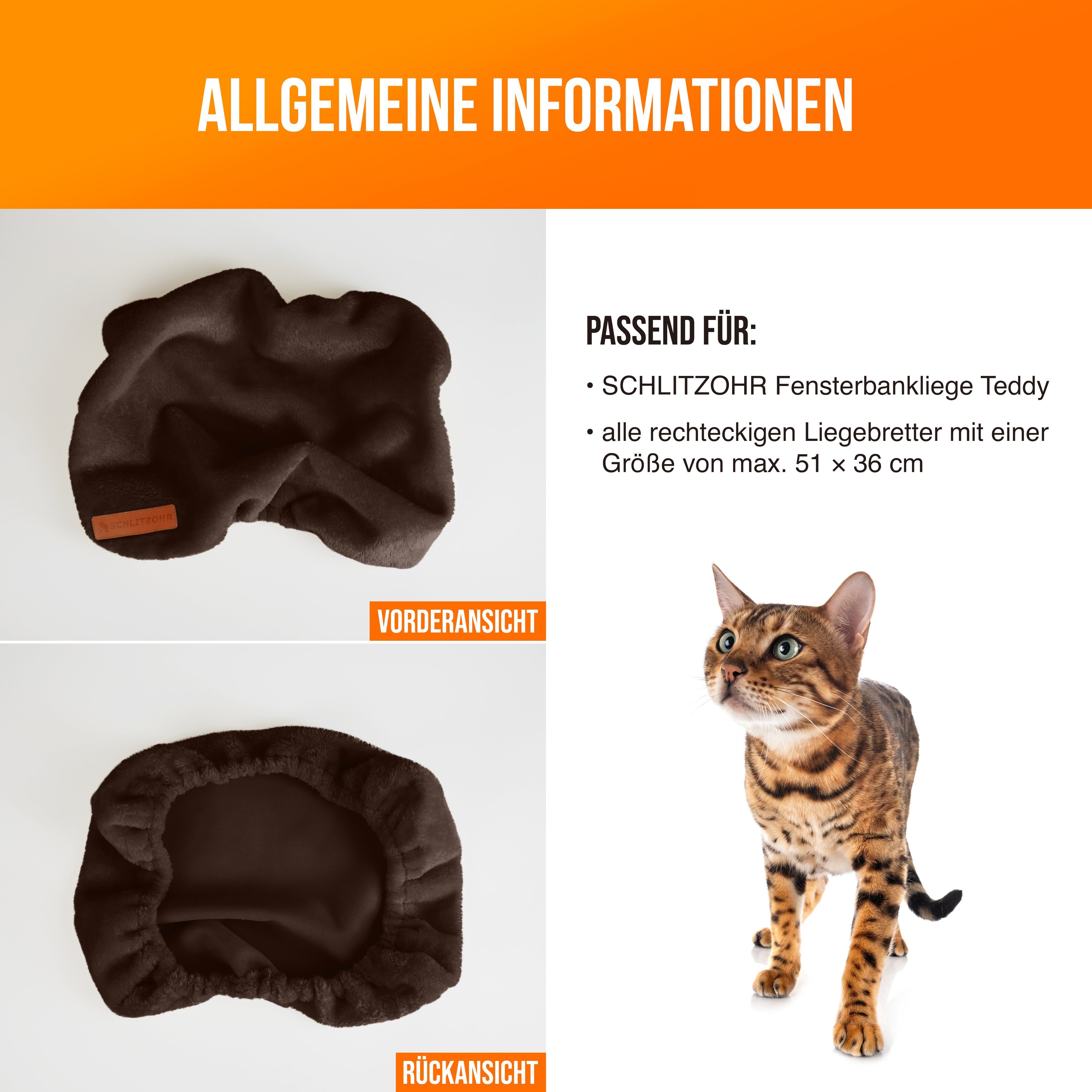 SCHLITZOHR Katzenliege Ersatzbezug Teddy, Bezug für günstig online kaufen